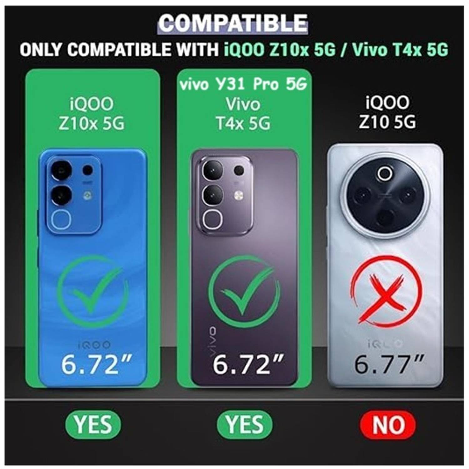 Fastship Back Cover for Vivo V2437, Vivo T4x, Z10x 5G - Image 3