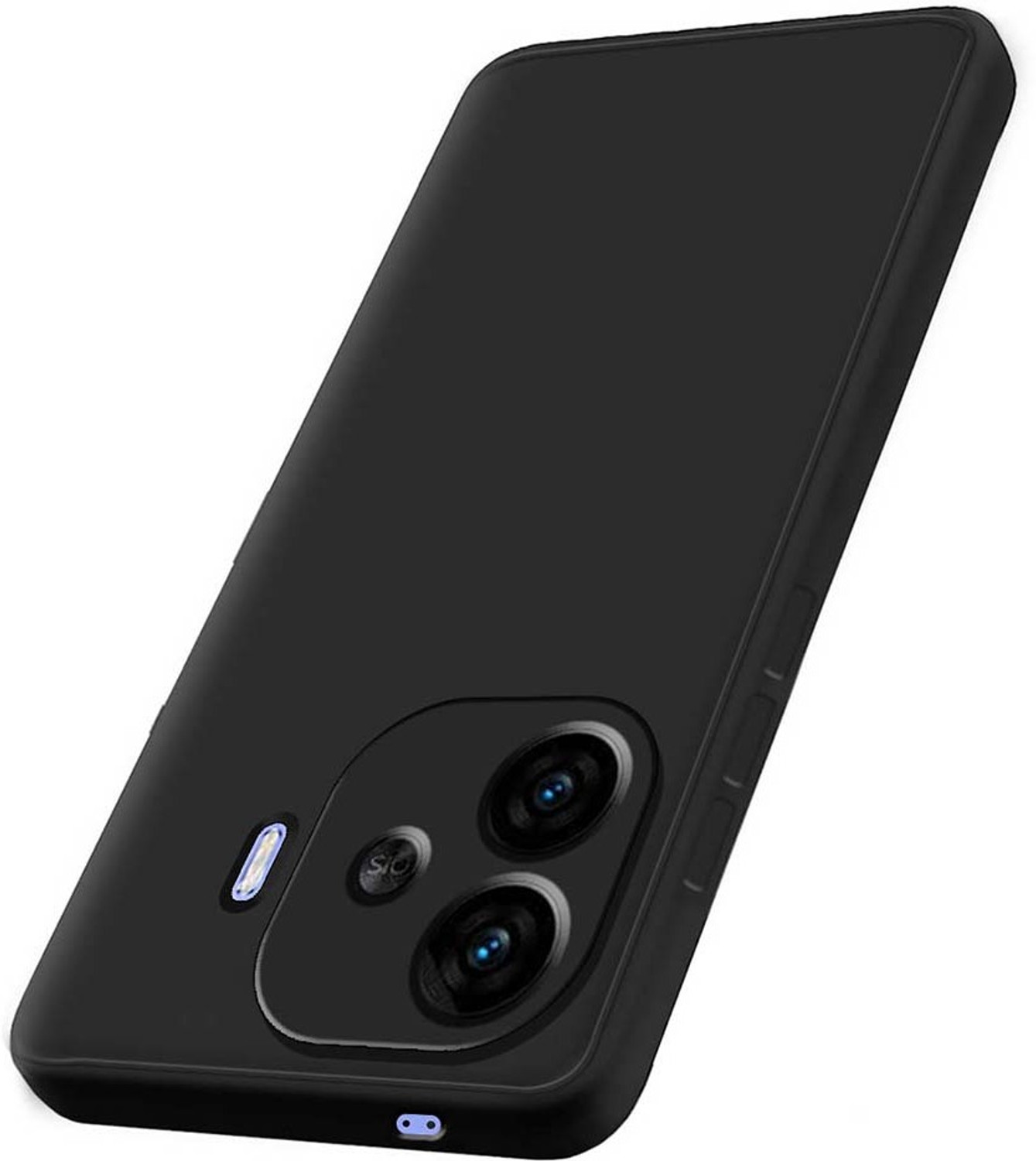 Image of Fashionury Back Cover for iQOO Neo 10R 5G (Black, Rubber)