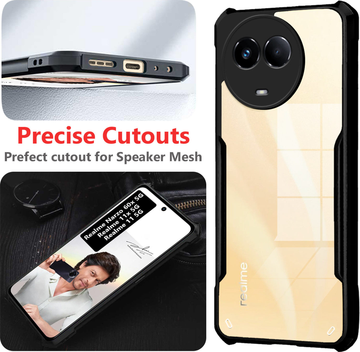 Image of Cover Bazaar Realme 11 5G, Realme 11x 5G, Realme Narzo 60x 5G Plastic Back Cover