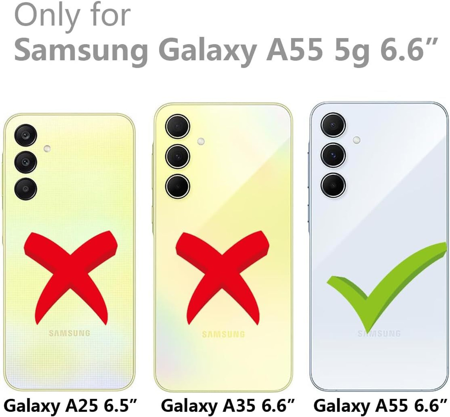 Image of COVERBLACK Back Cover for Samsung Galaxy A55 5G | Mac Safe Design Hard Case |Dual PU Leather