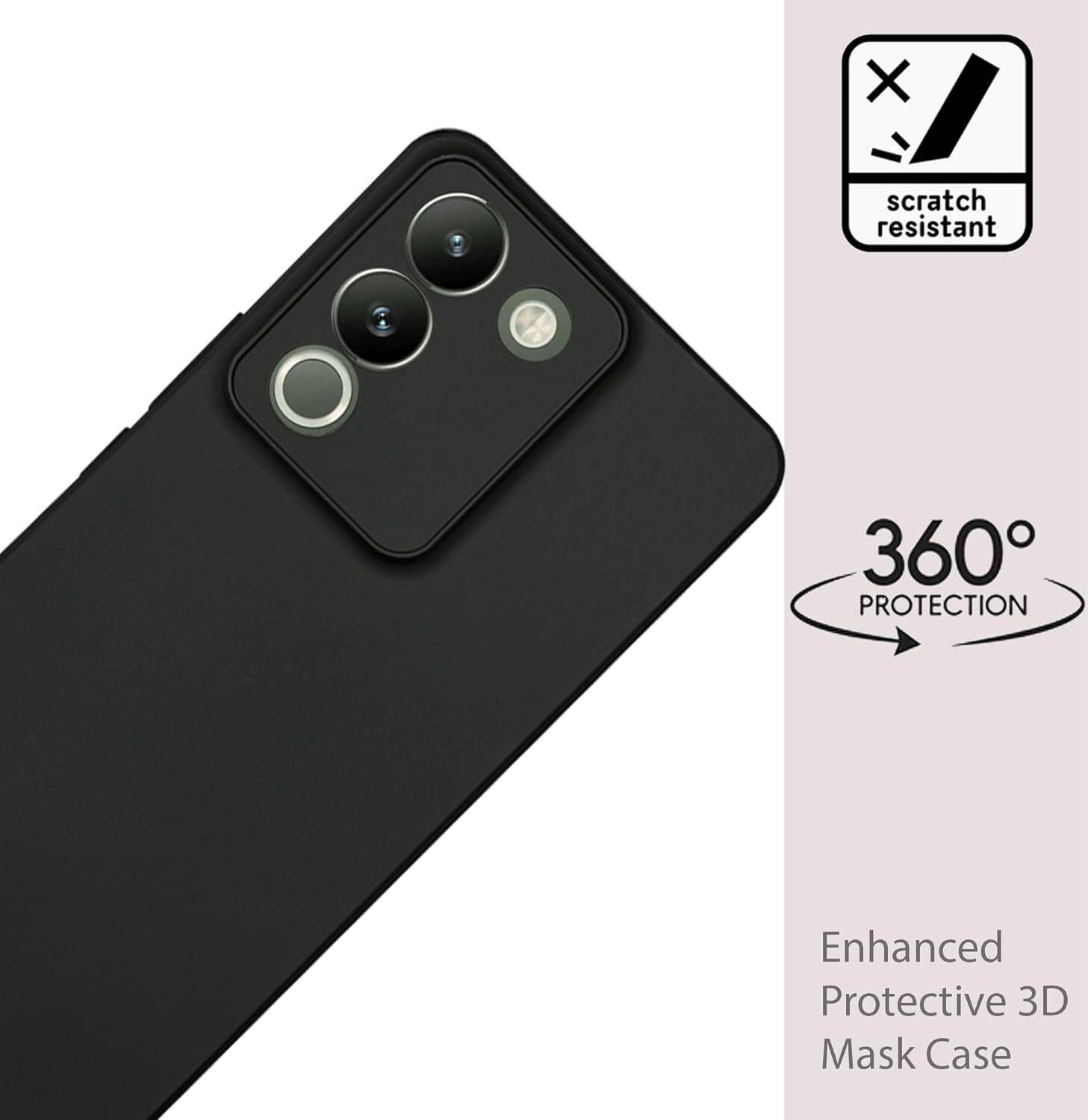 Khatudi Back Cover for Vivo Y200 5G Black - Image 2