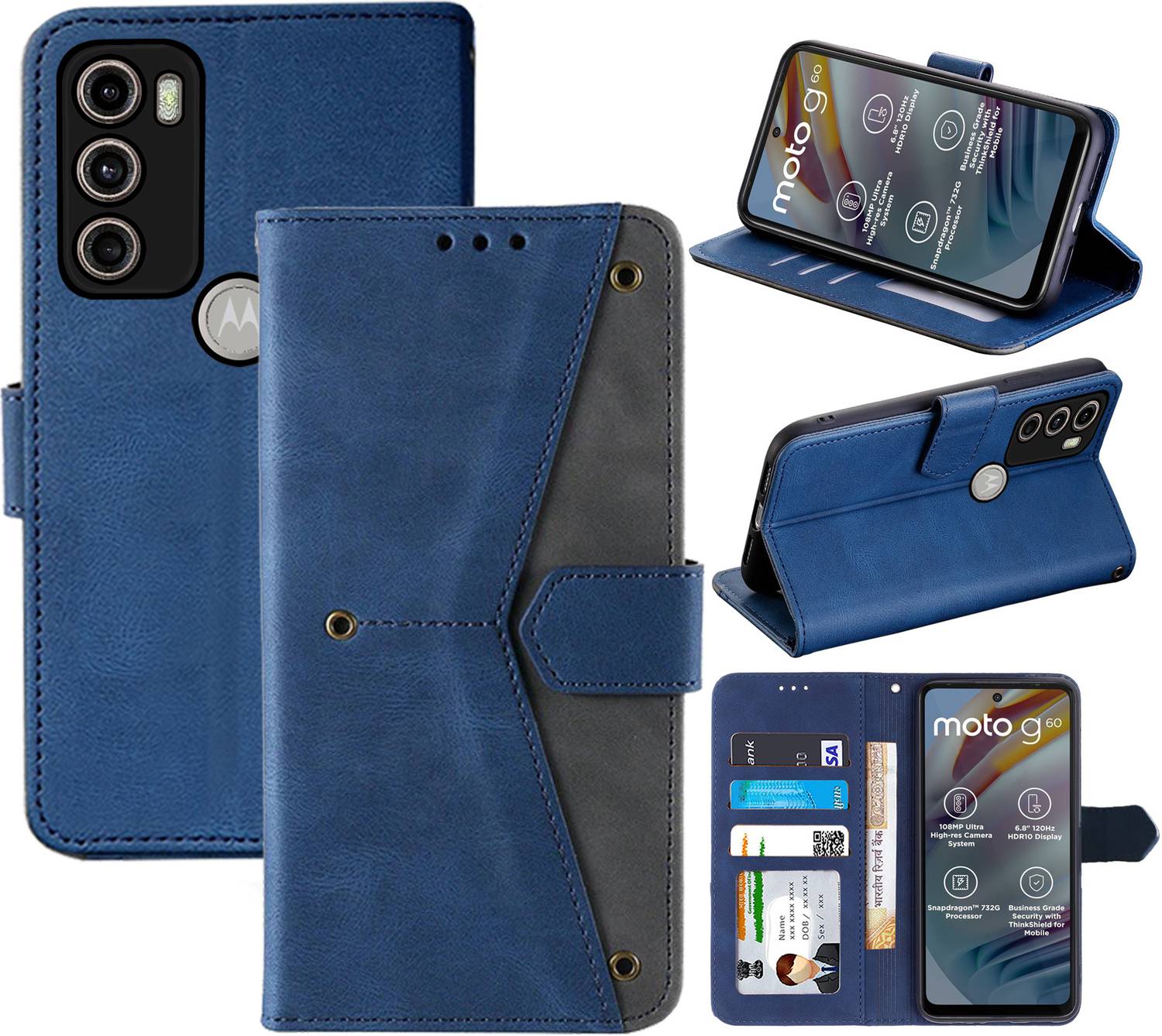 Autofocus Flip Cover for Motorola Moto G60