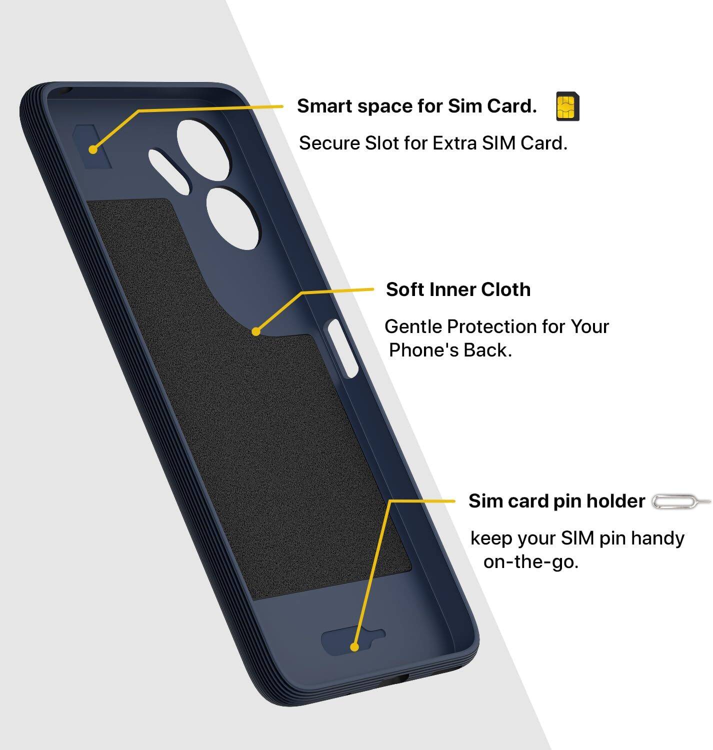 ADITI Designs Back Cover for REDMI 13c 5G Blue - Image 2