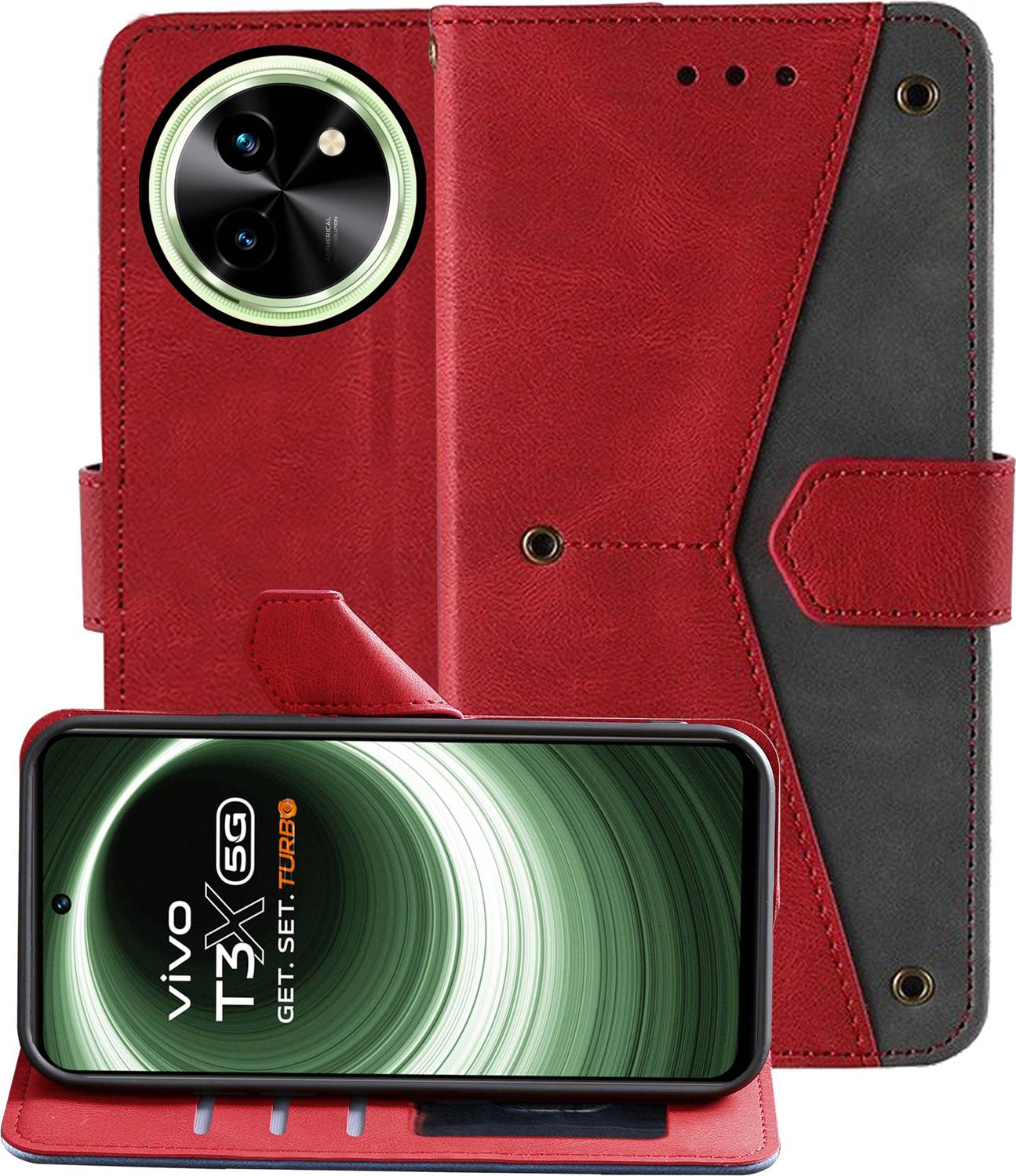 Autofocus Flip Cover for Vivo T3x, Vivo T3x 5G