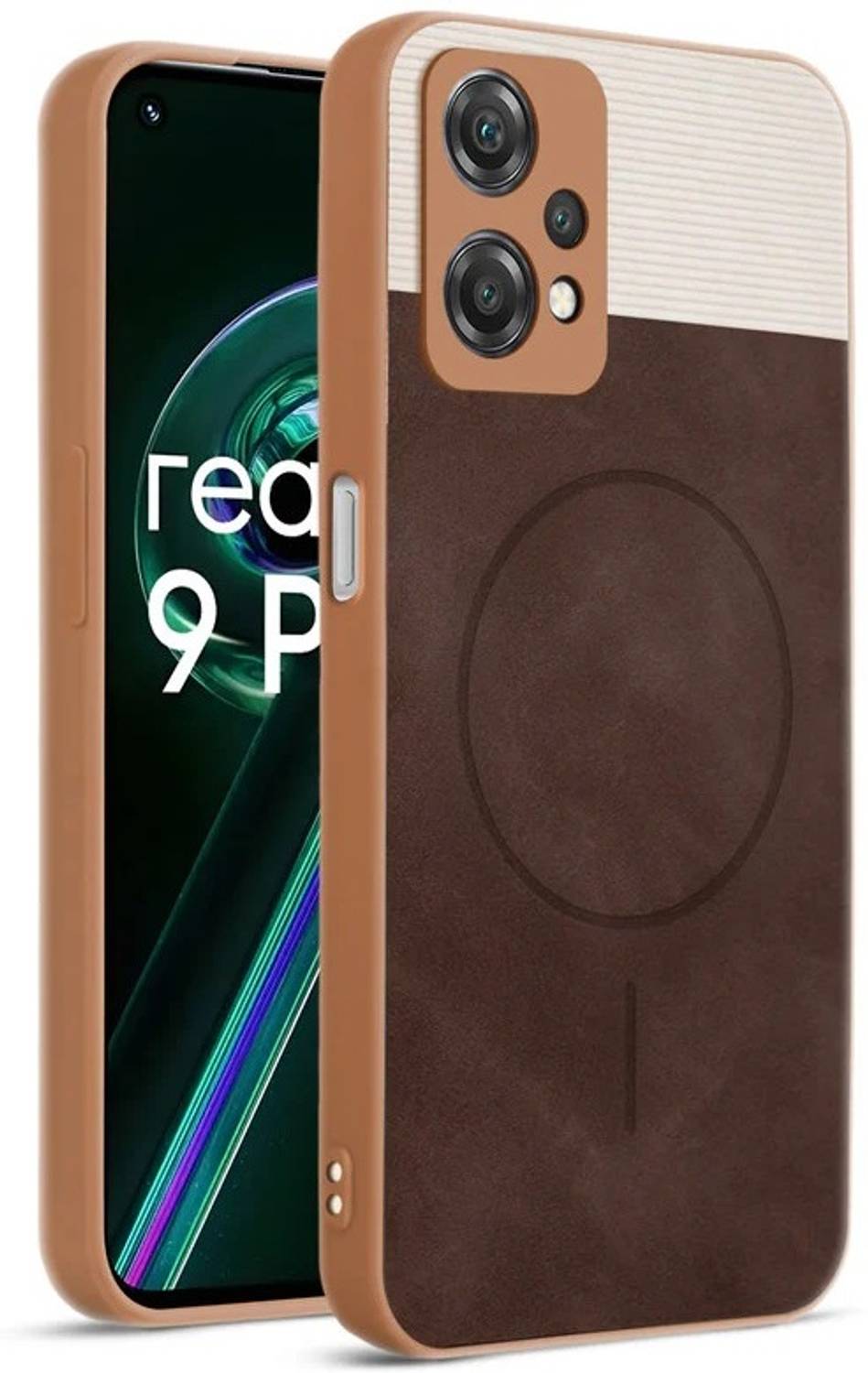 BINTAGE Back Cover for OnePlus Nord CE 2 Lite 5G | Mac_Safe Design Hard Case | Dual PU Leather