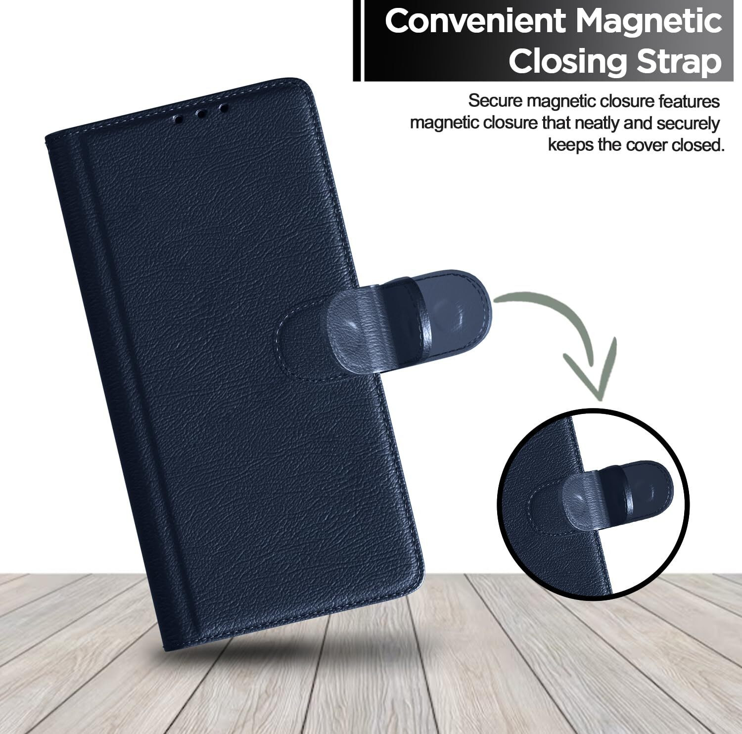 Image of fonfox Flip Cover for Samsung Galaxy F70e 5G | M07 | M17e / F07 | A07 (Blue, Dual Protection, Artificial Leather, Pack of: 1)