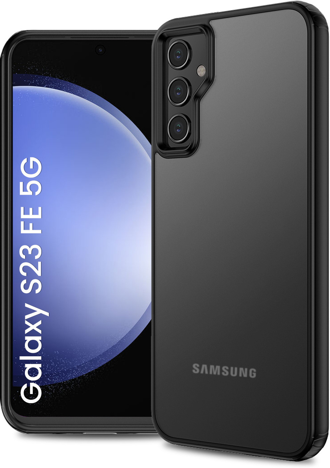 Image of Golden Sand Back Cover for Samsung Galaxy S23 FE 5G, Samsung S23 FE 5G (Black, Shock Proof, Thermoplastic Polyurethane, Pack of: 1)