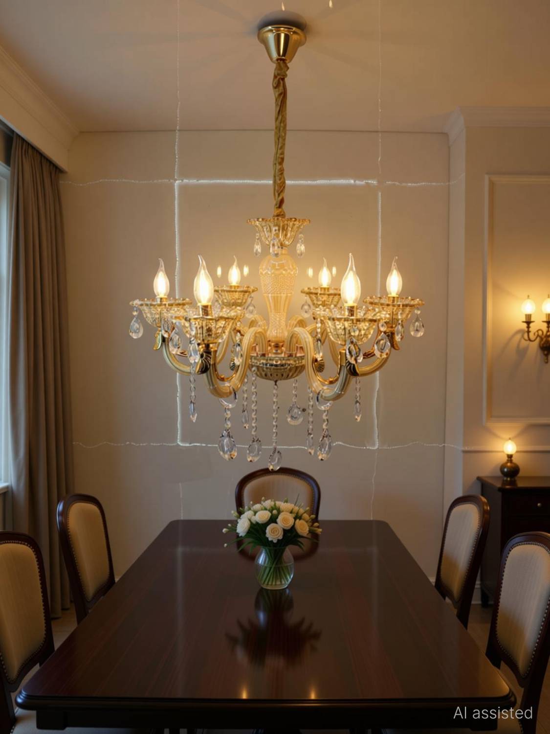 Yavik chandelier light with 6 Bulb Light jhumar ceiling lights for hall Chandelier Ceiling Lamp