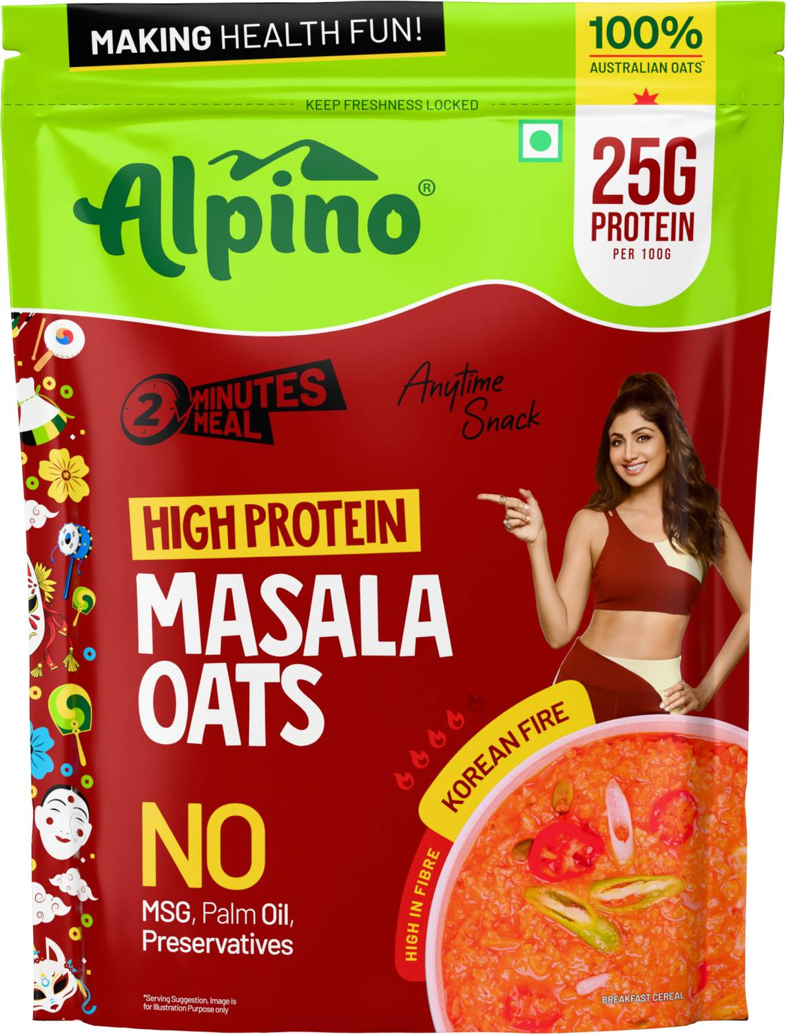 ALPINO High Protein Masala Oats 25g - Image 1