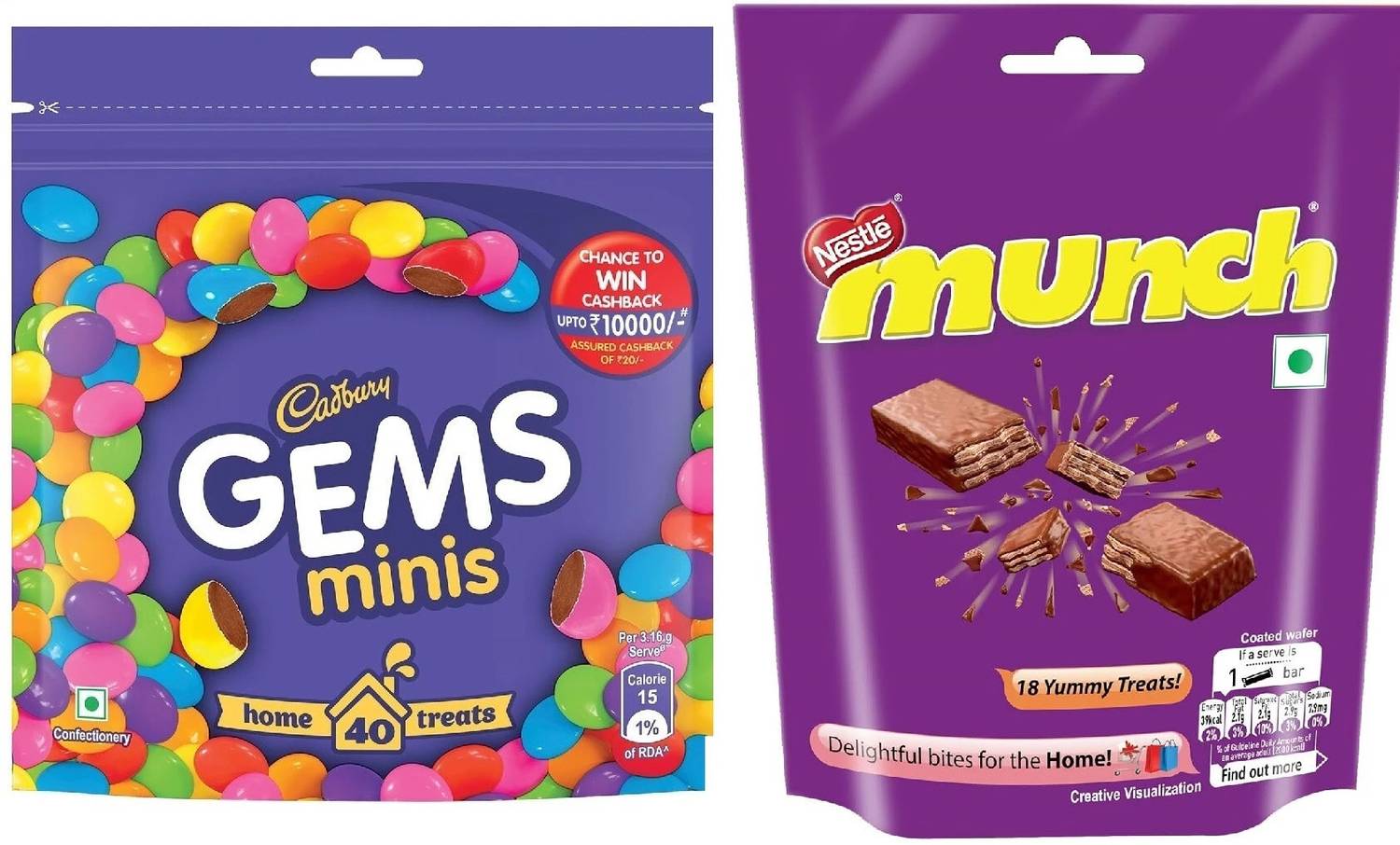 Cadbury Gems Chocolat & Munch Chocolat Fudge Gift Pack