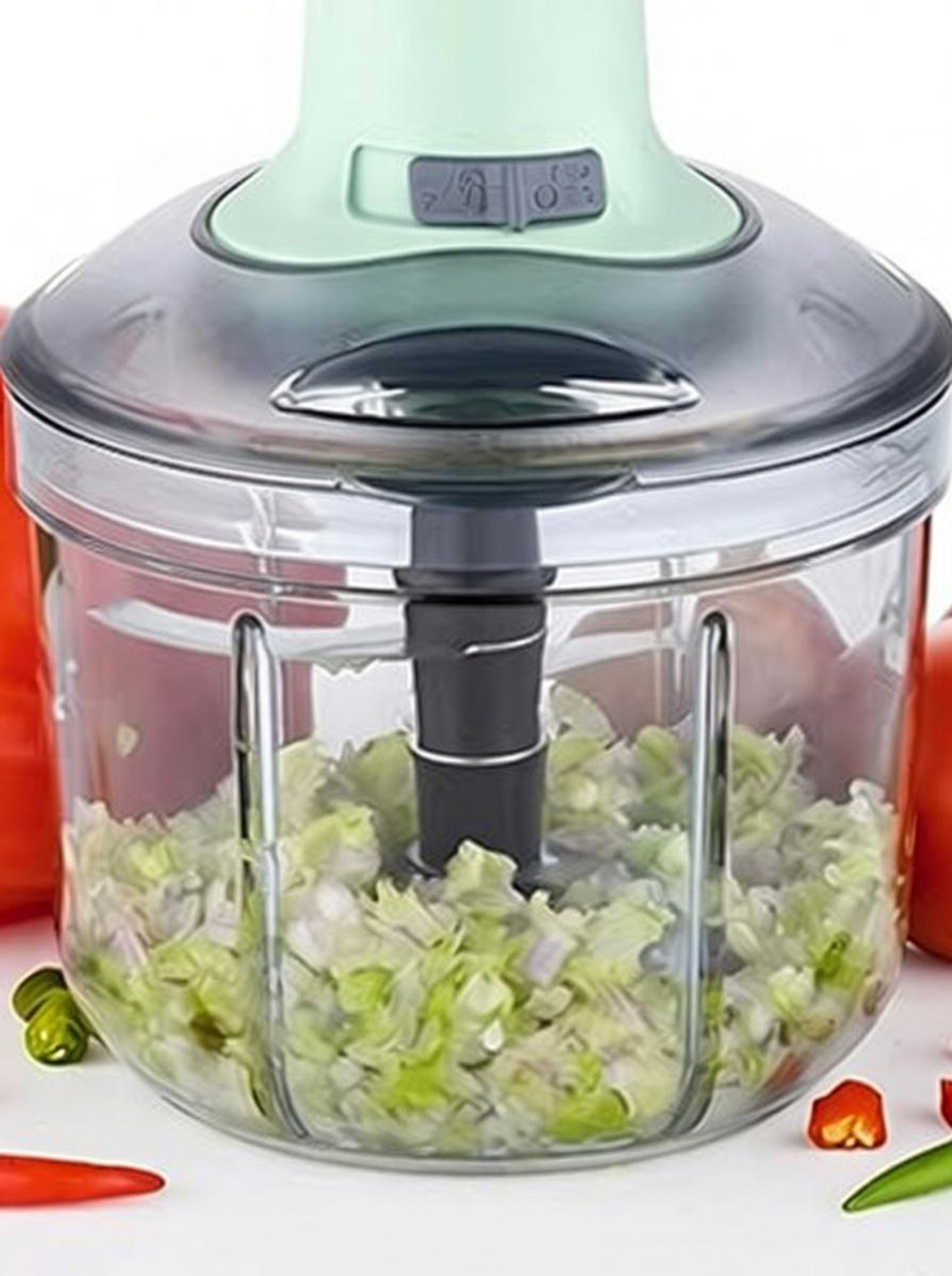 Image of Analog Kitchenware Steel Blade Handy Push Chopper Vegetable & Fruit Chopper