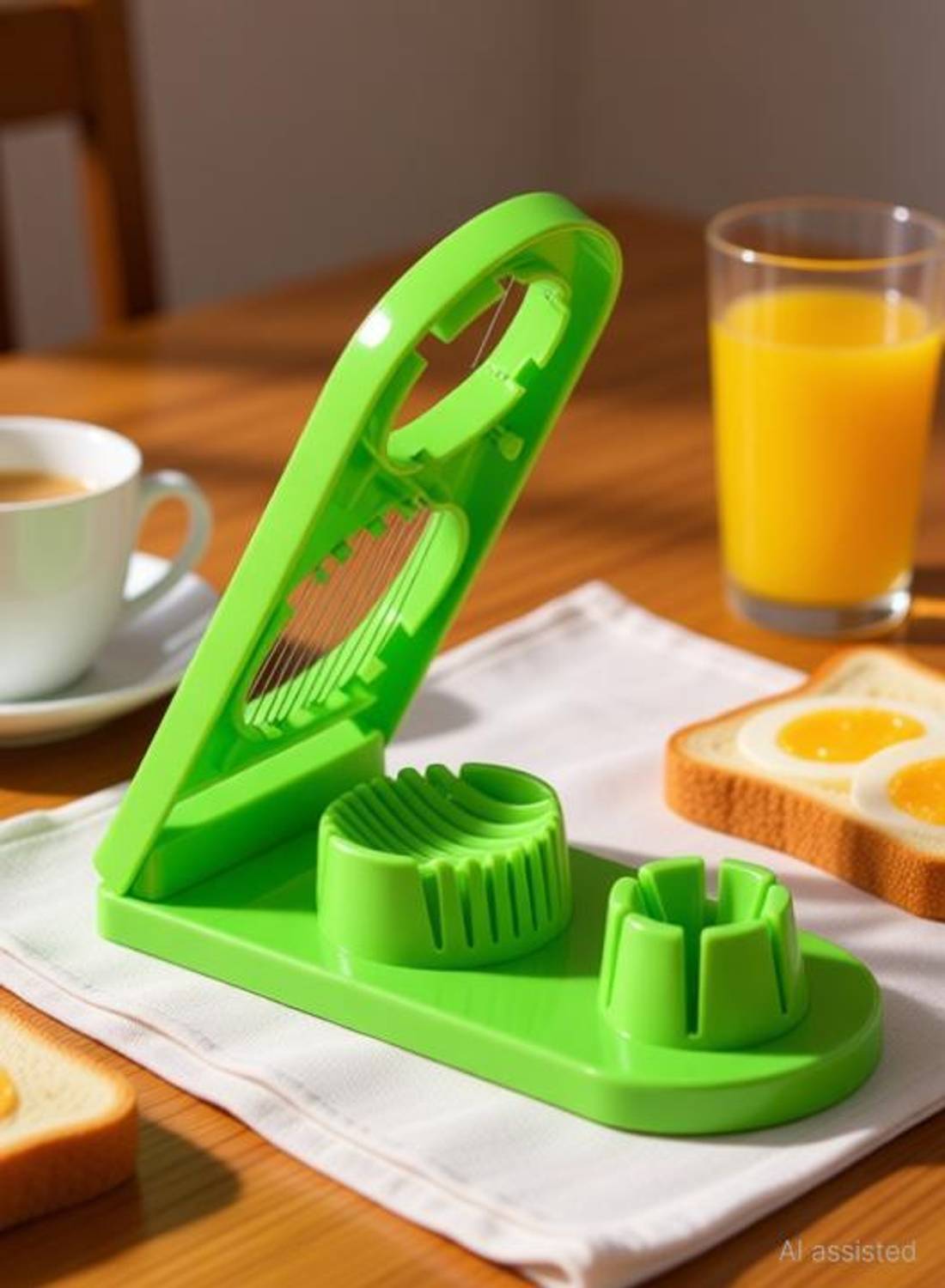 ARANKA Egg Slicer 2 in 1 Boiled Egg Cutter with Stainless Steel Cutting Wire Egg Slicer