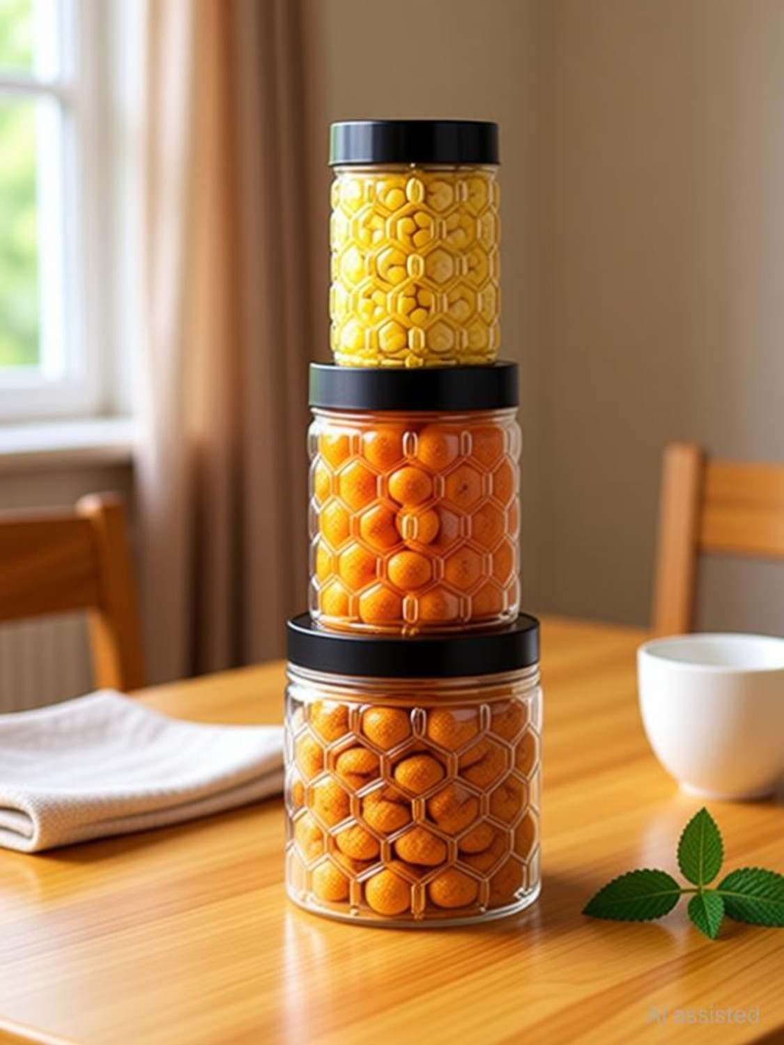 Image of Glamexy Plastic Grocery Container - 350 ml, 650 ml, 1200 ml