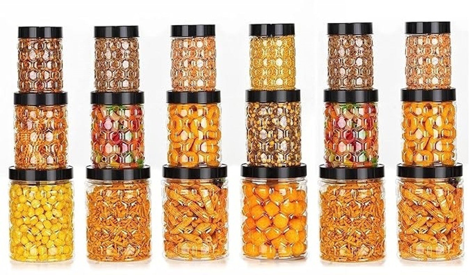 Image of Glamexy Plastic Grocery Container - 350 ml, 650 ml, 1200 ml