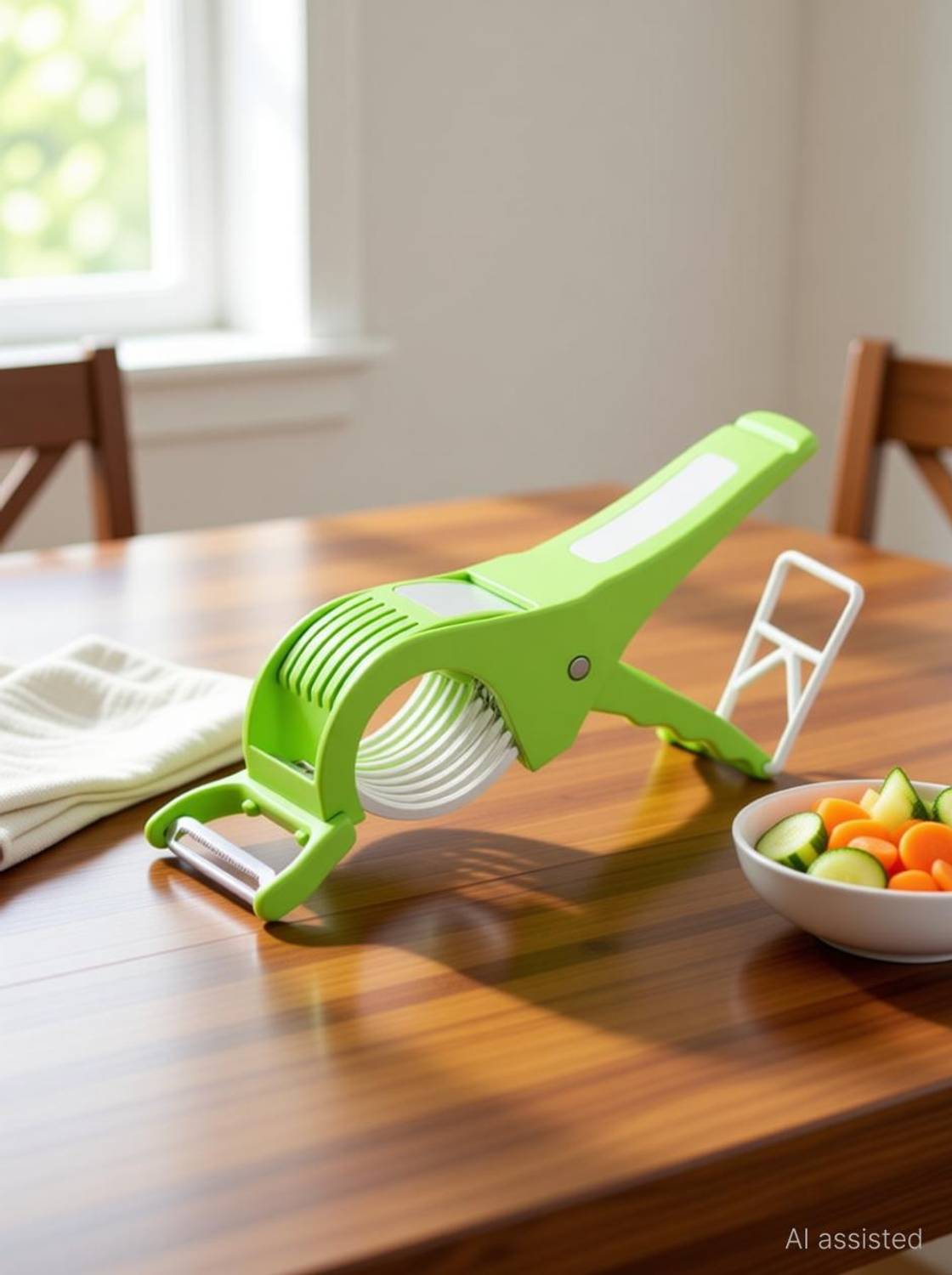 Chefkit 2 in 1 Vegetable & Fruit Multi Cutter With Peeler,Bhindi Cutter Vegetable & Fruit Slicer