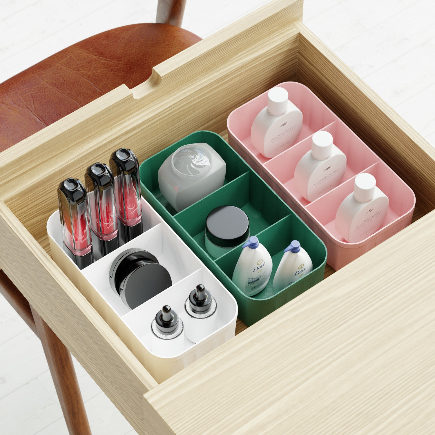 Image of Stylex Store 4 Pcs Wardrobe storage box For Underwear And Sock, Organizer Drawer Divider Closet Divider