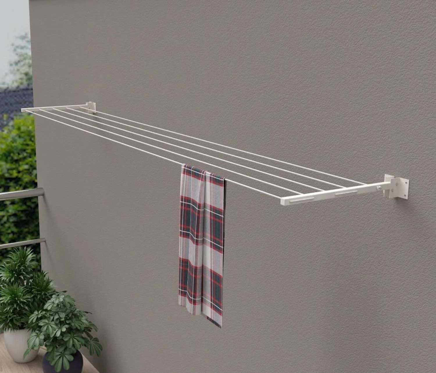 Image of DRYILLA Steel Wall Cloth Dryer Stand 5-LINE-E145