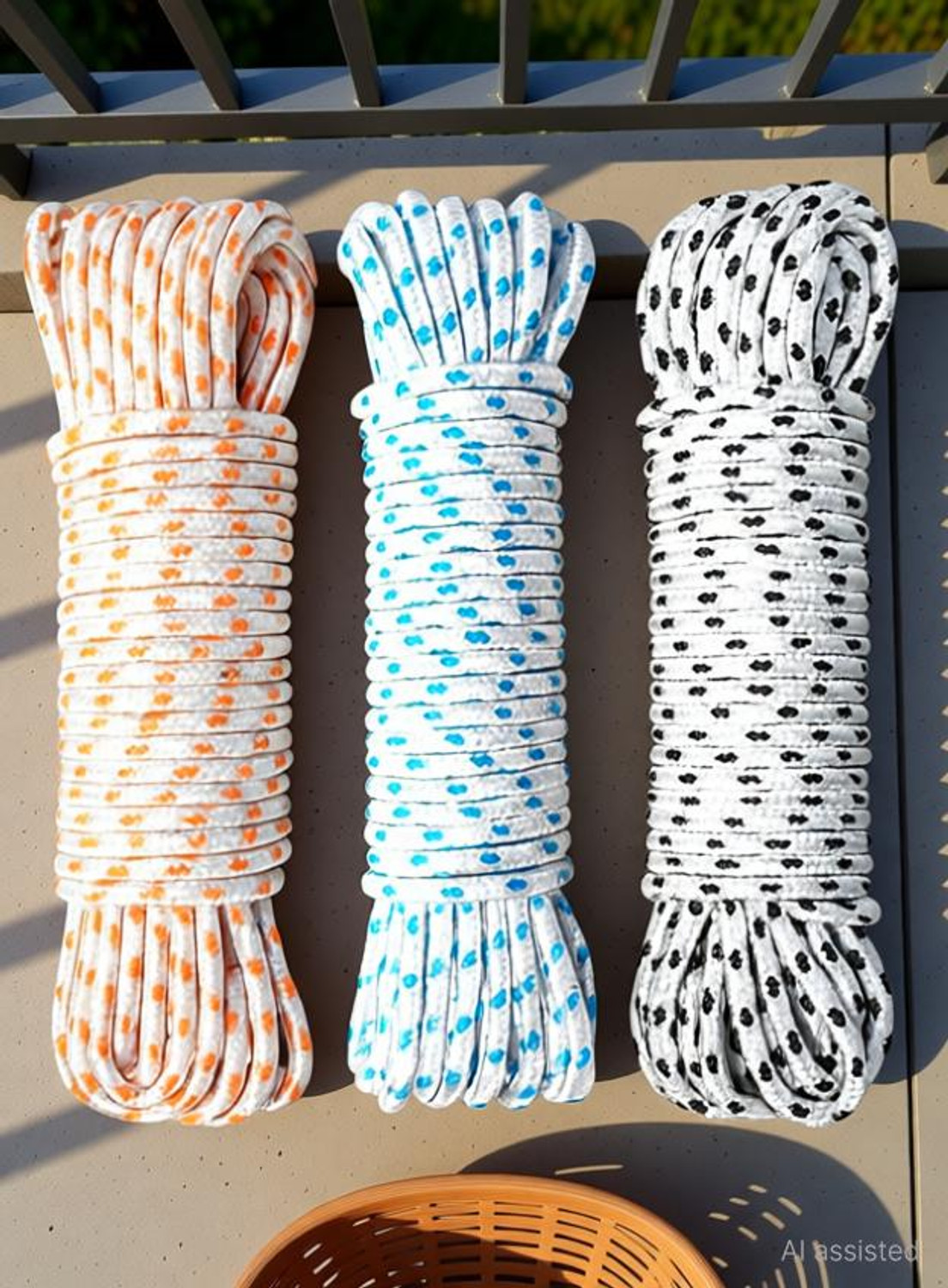 Image of Kabi Aggro Rope for Cloth Drying 10 Meter each Pack of 3 Rassi Polyester Clothesline