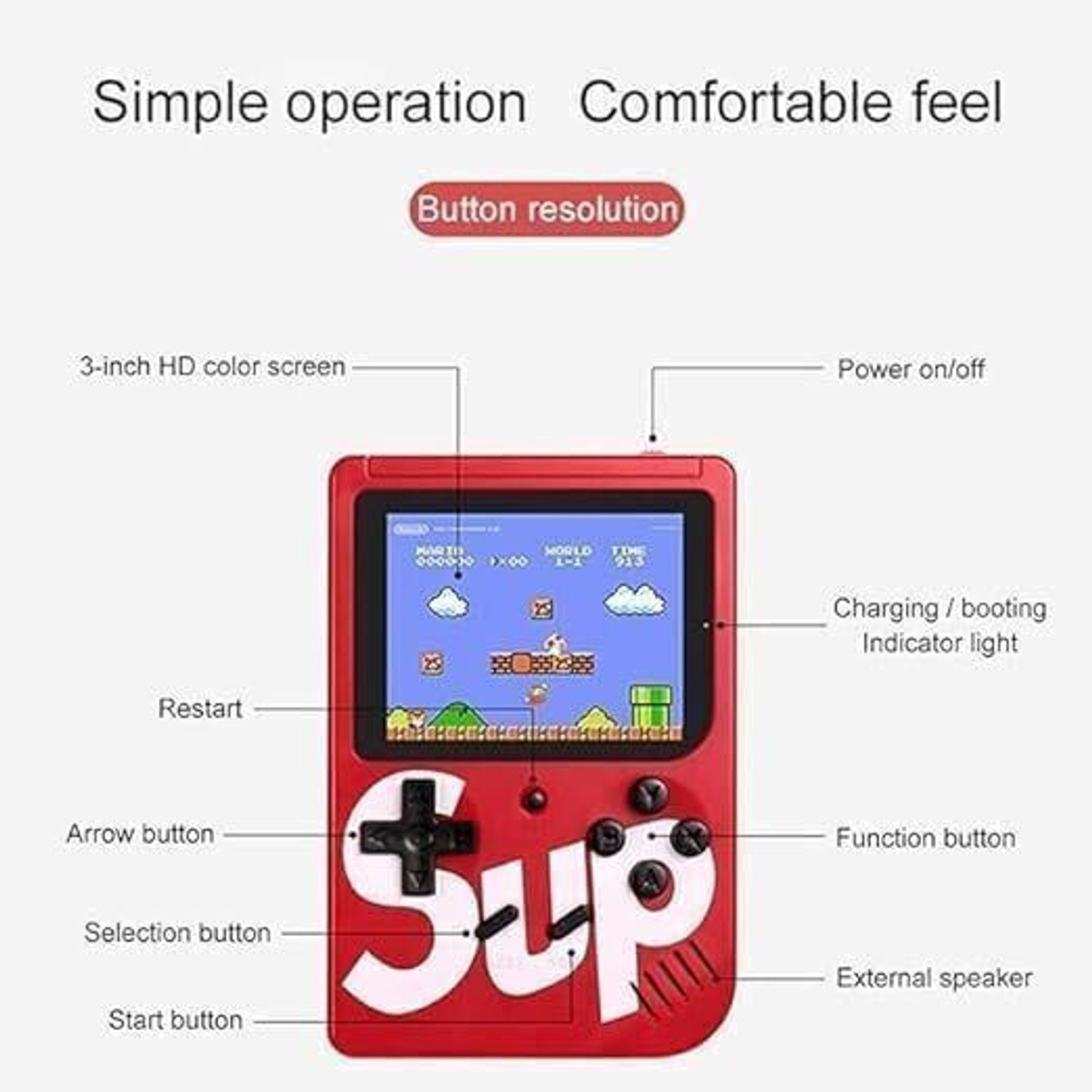 Image of Gentlemob Sup video game with inbuilt games best handheld game Deluxe Edition (Code in the Box - for DS)
