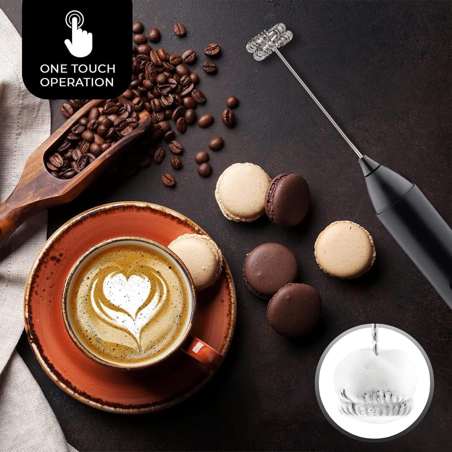 Image of TRICHKSHU 50 W Black Electric Whisk, Hand Blender