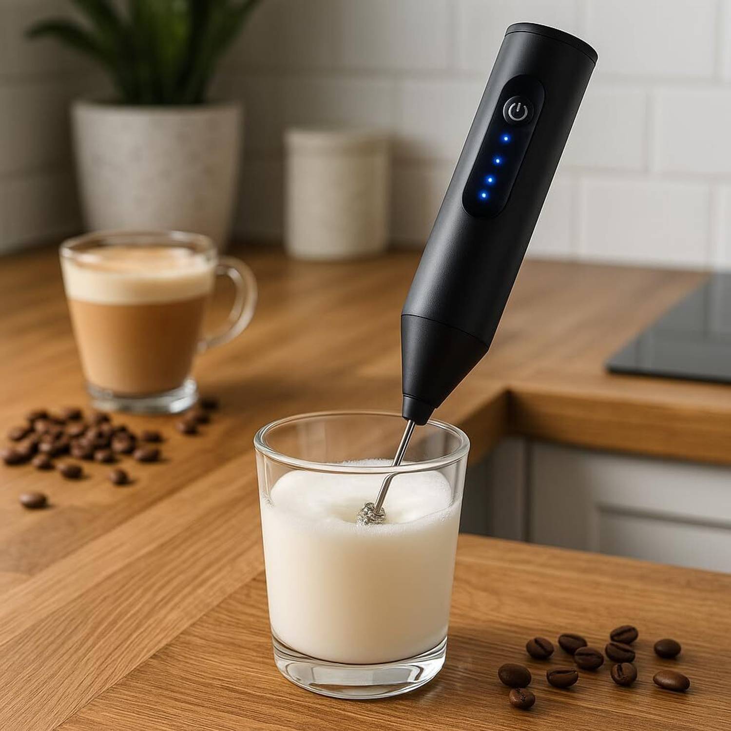 FINARO Portable Electric Milk Frother - Image 5