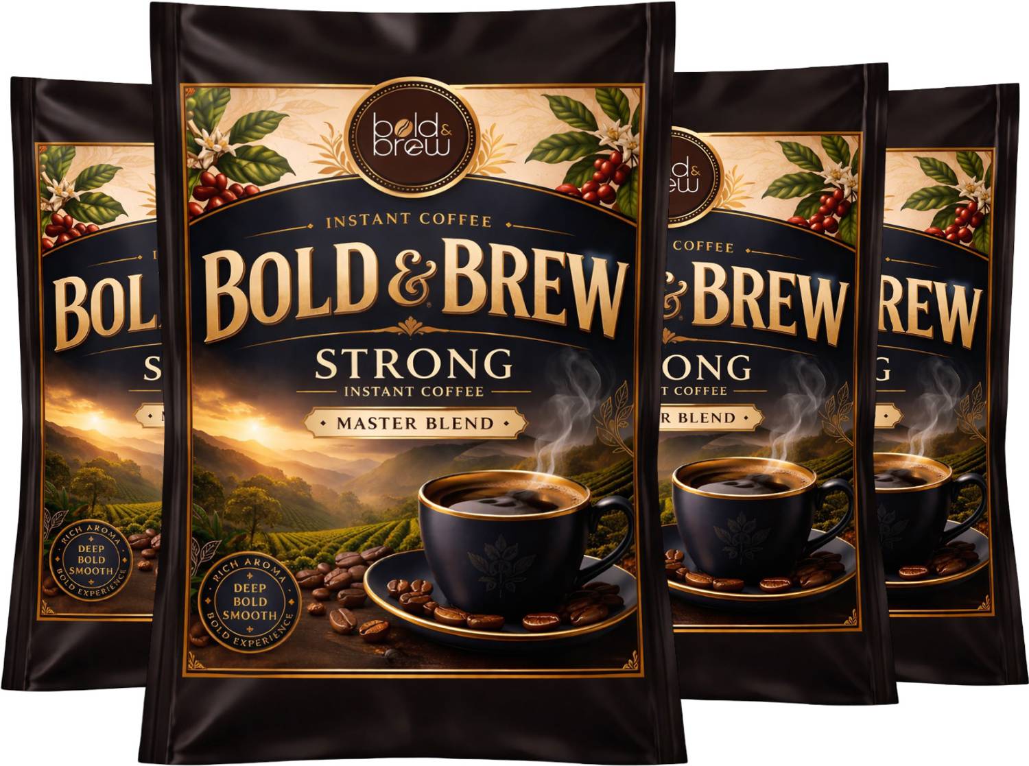 Bold & Brew Strong Instant Coffee Powder | 70% Coffee 30% Chicory | Rich Aroma & Taste Instant Coffee