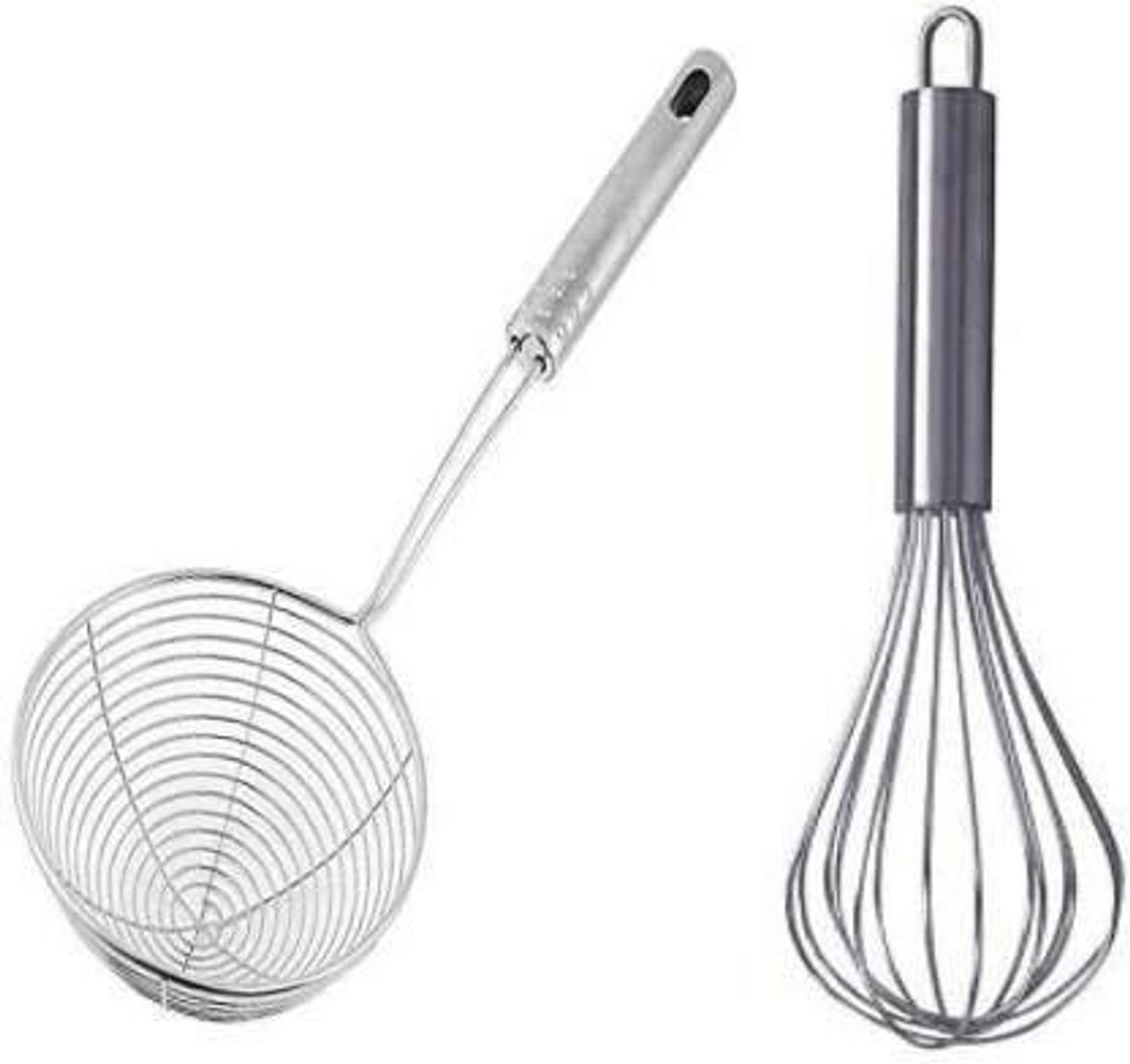 AFFODYL Stainless Steel Deep Fry Jhara & Whisker Collapsible Colander