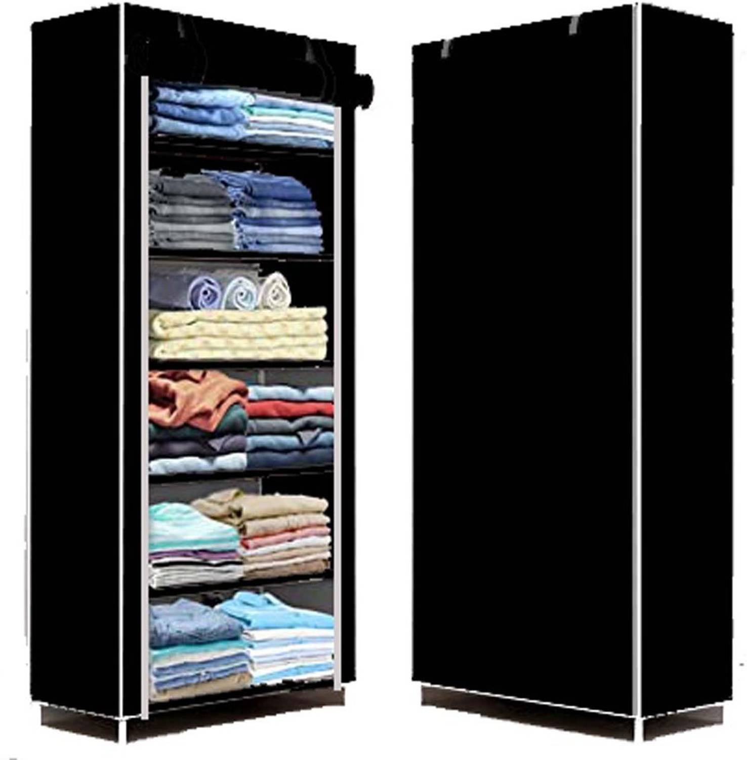 ZENVEXYO PP Collapsible Wardrobe Black - Image 1