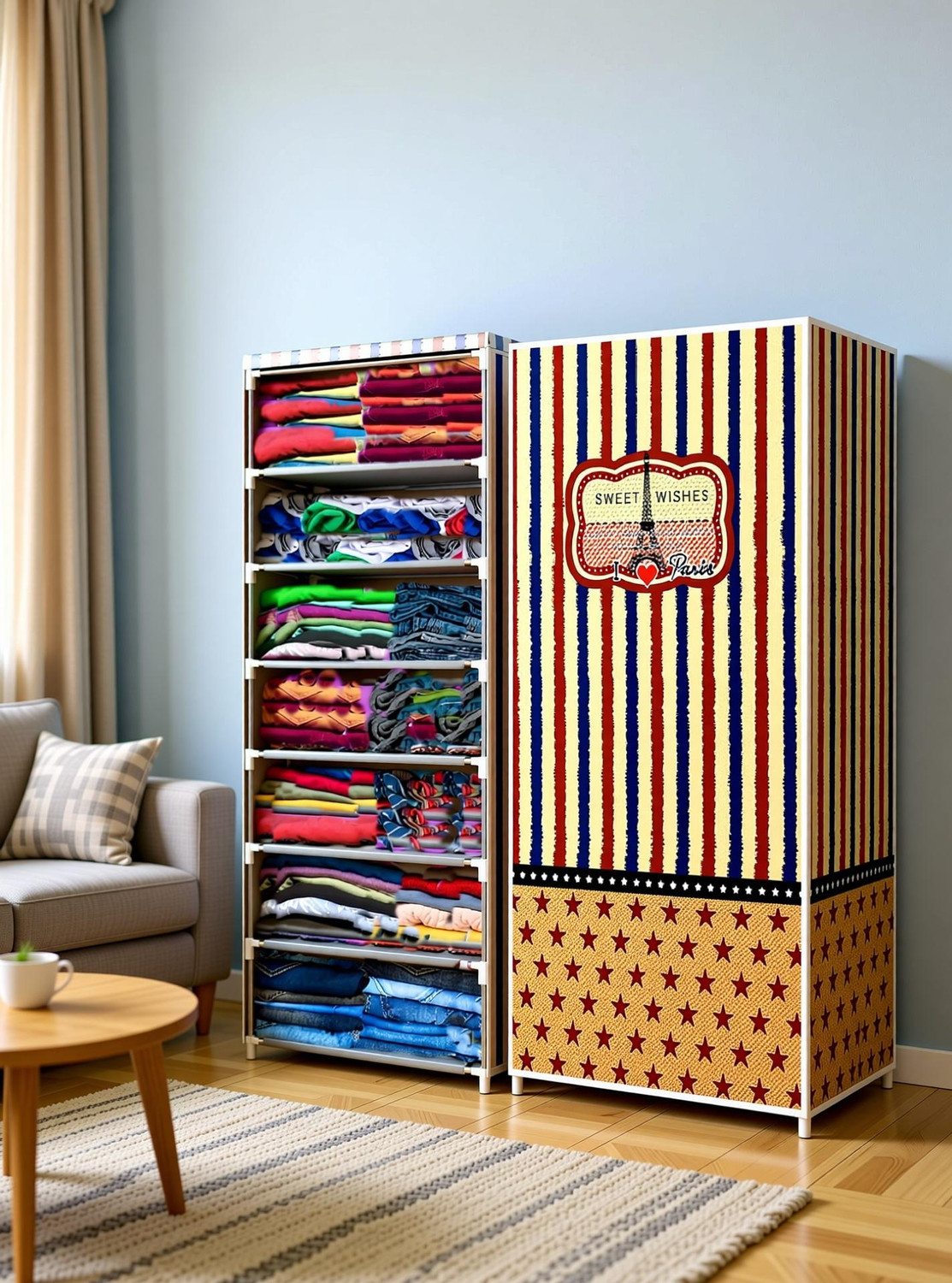 Image of colcum 6L SOLID Carbon Steel Collapsible Wardrobe