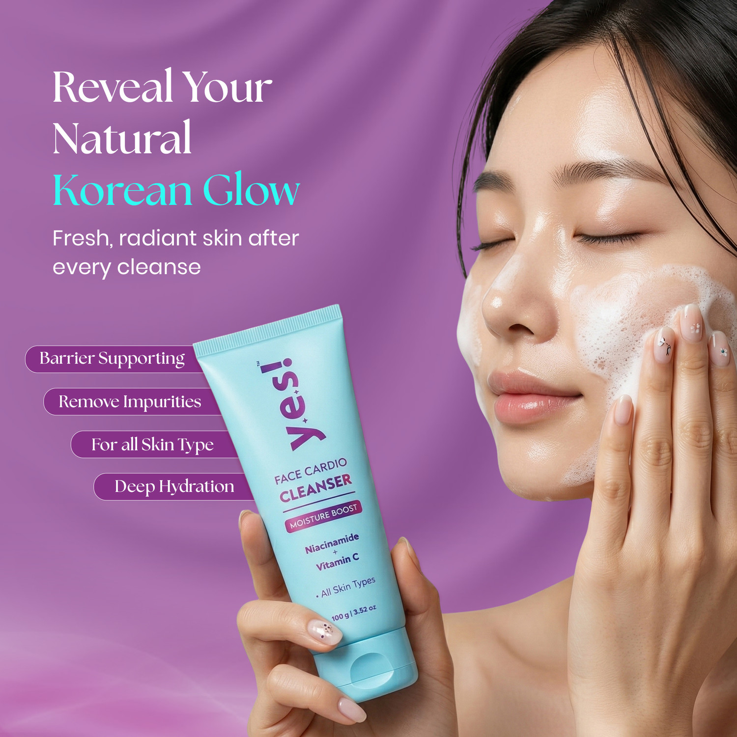 Image of Yes ! Face Cardio Cleanser Face Wash