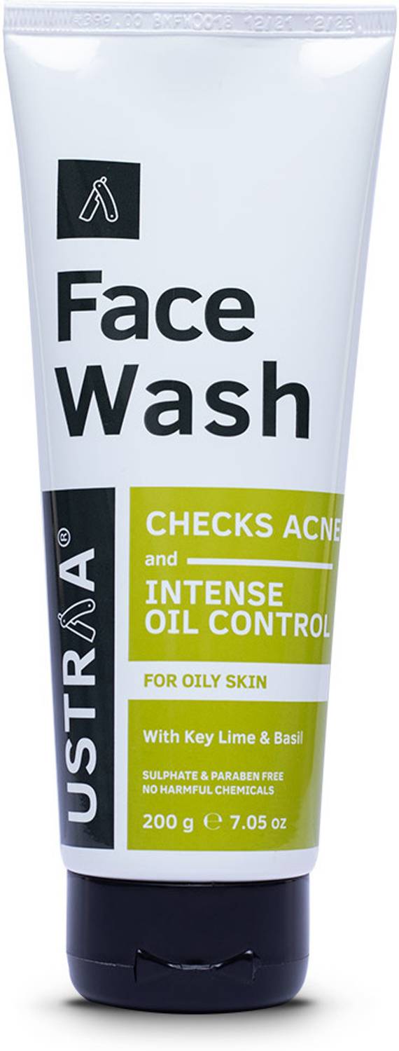 USTRAA - For Oily skin | With Basil & Lime - For Acne-Prone Skin Face Wash