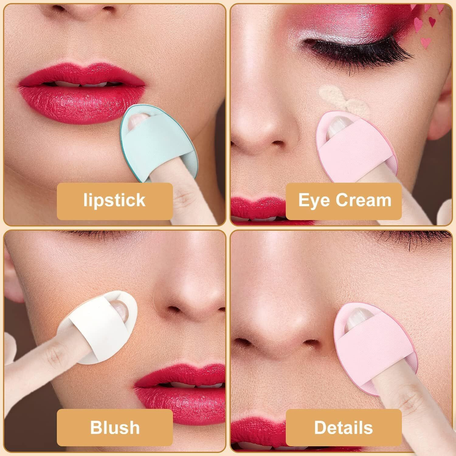 Image of NIGRIFIX Pro Concealer Palette 6 Shades, 2 Pices Finger Puff With 1 Pic Makeup Brush Concealer