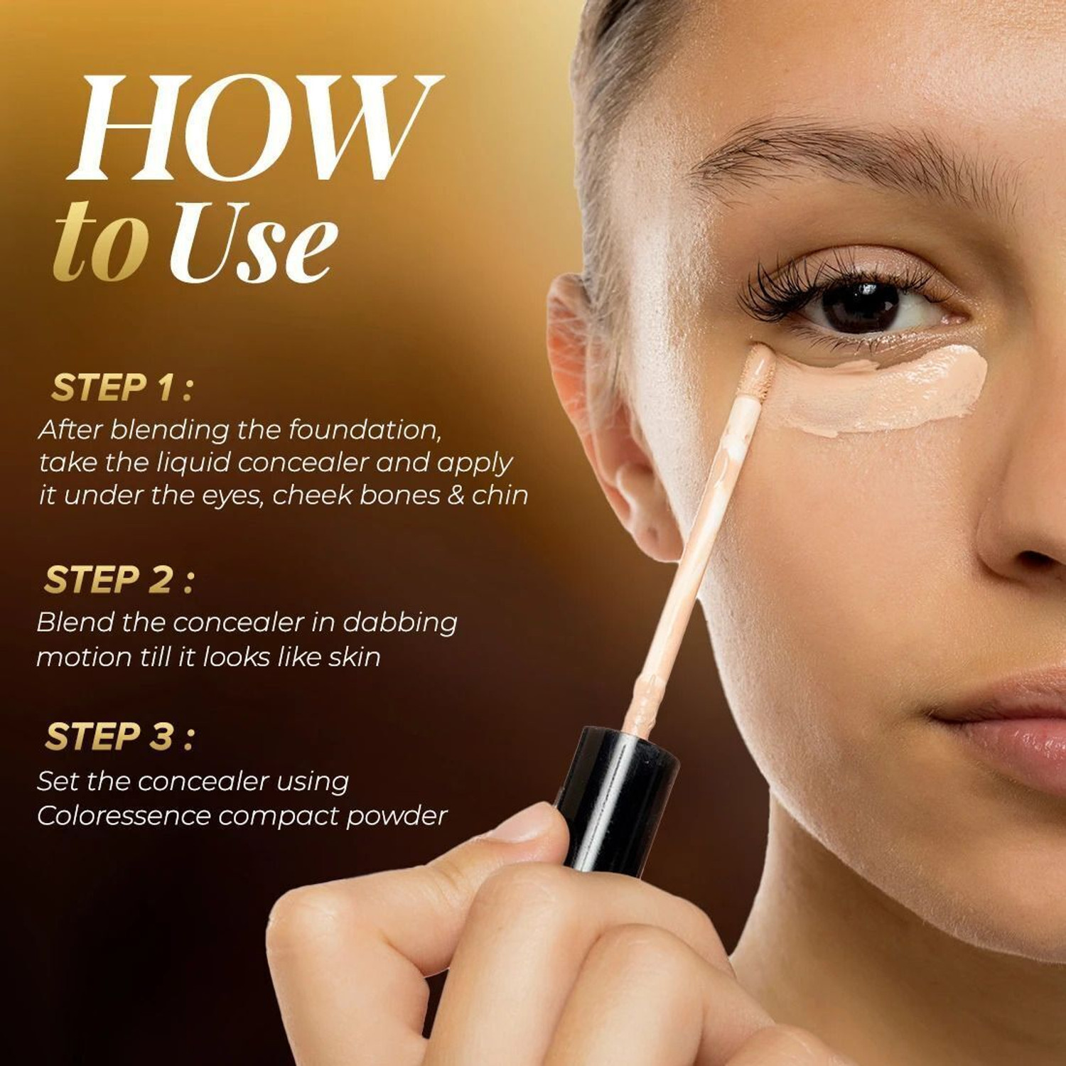 Image of COLORESSENCE Time to Prime Liquid Concealer|Matte Effect|Full Coverage |Easy Application F1 Concealer