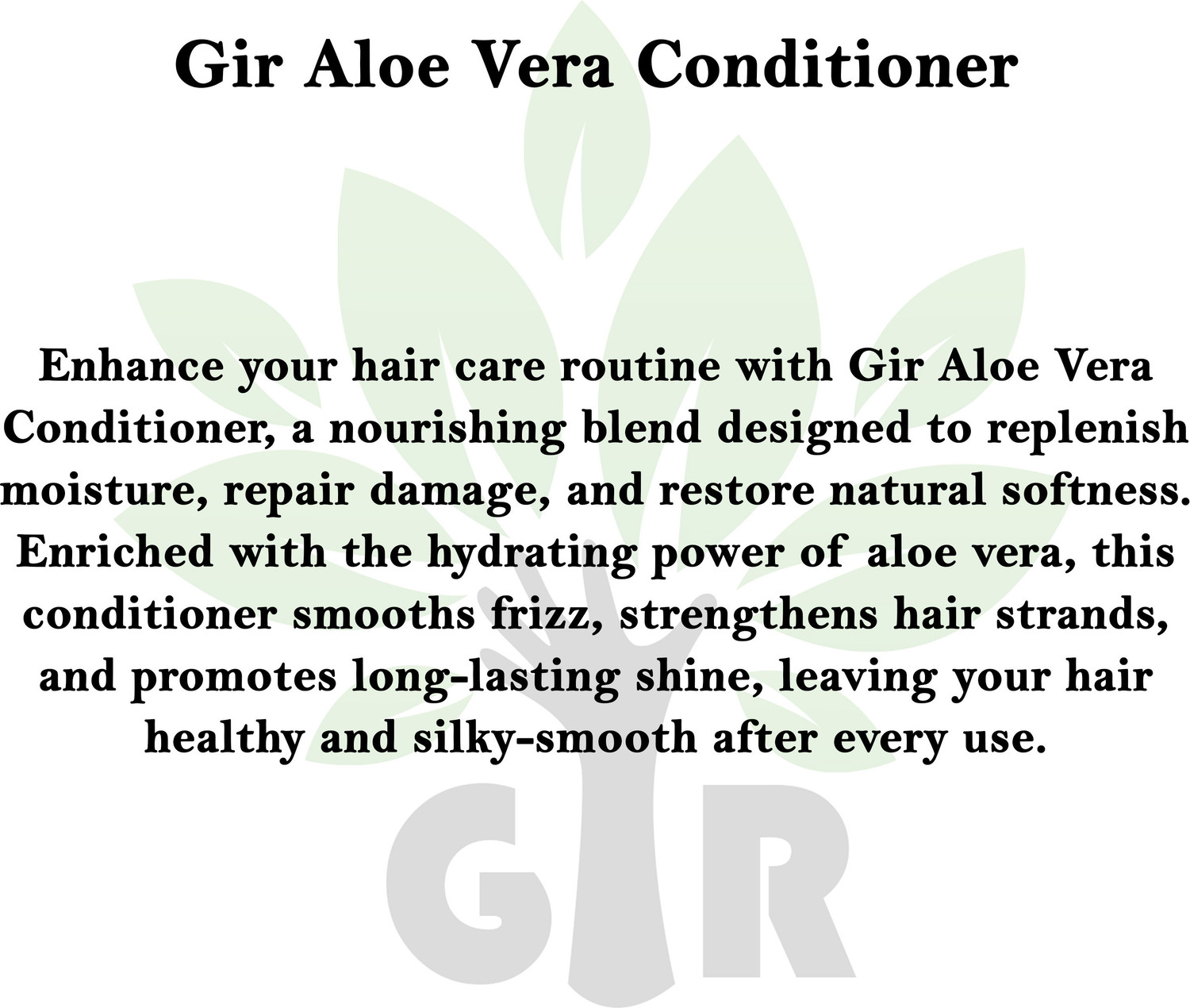 Image of GIR Aloe Vera Conditioner | 1000 ML | Medically Tested Hydrating Care
