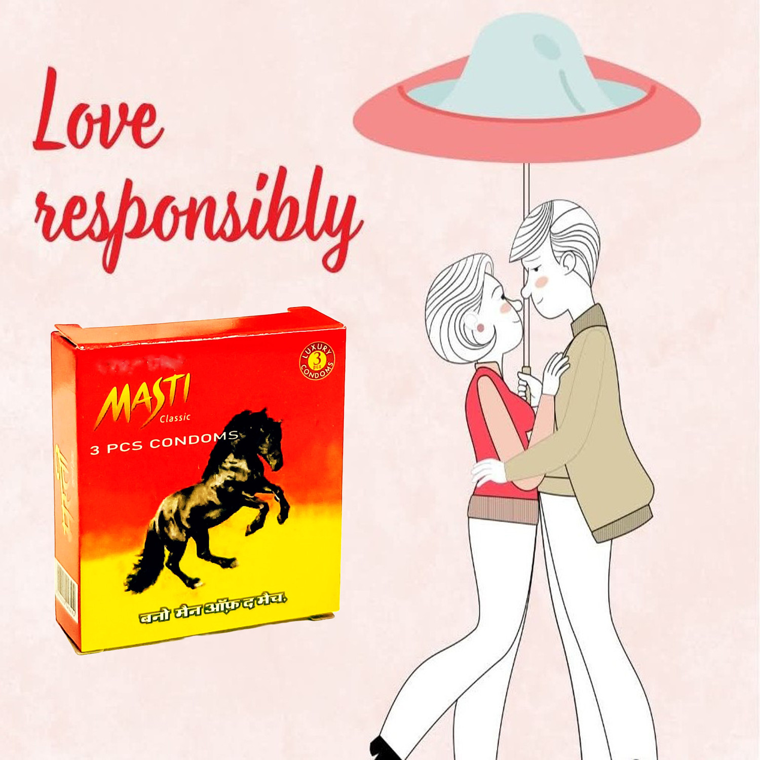 Image of MASTI Classic 100 % Electronically Tested Lubricated Combo of Luxury Condom
