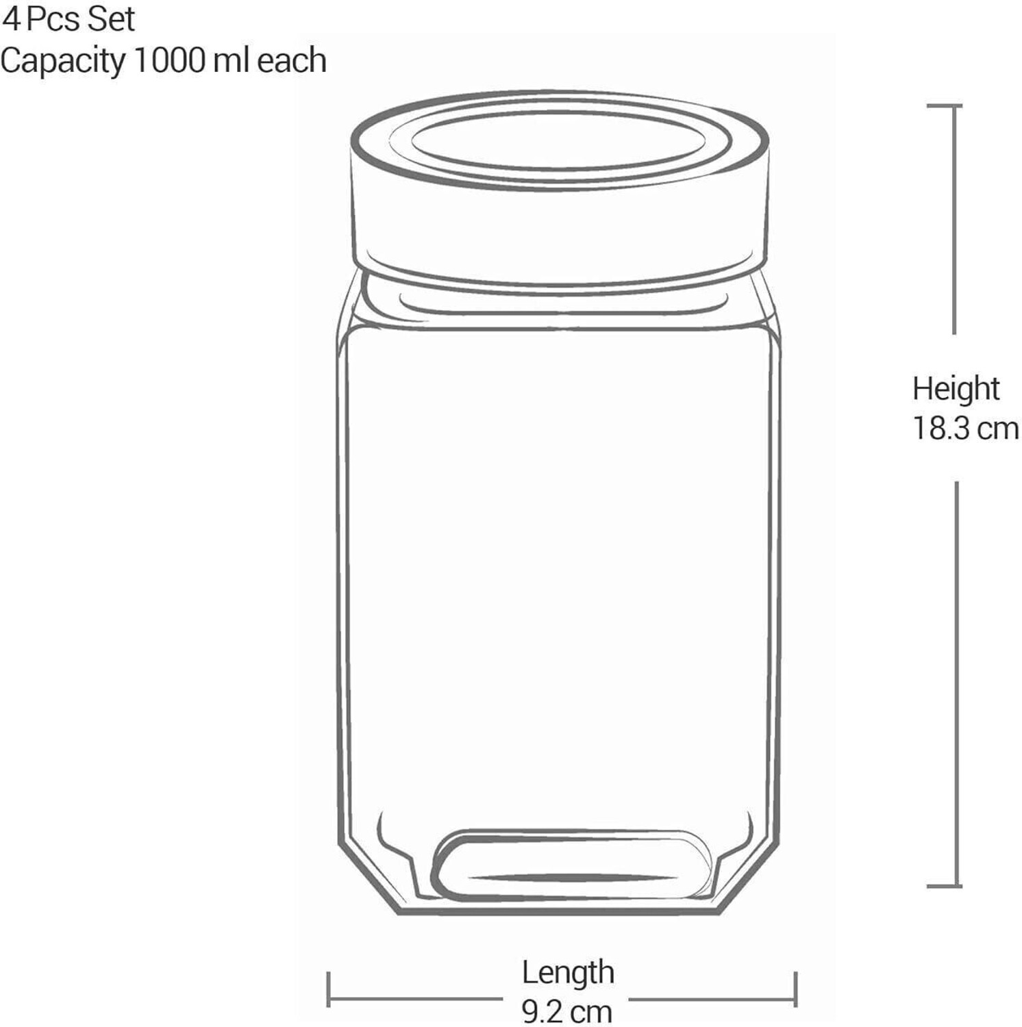 Image of Optiq Glass Grocery Container - 1000 ml