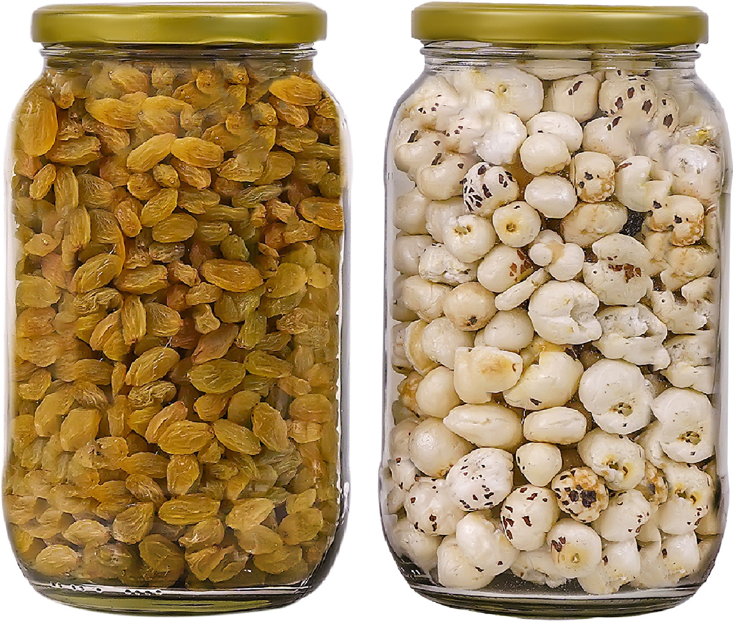 Image of Panel's Pack of 6 Glass Grocery Container - 1000 ml Gold