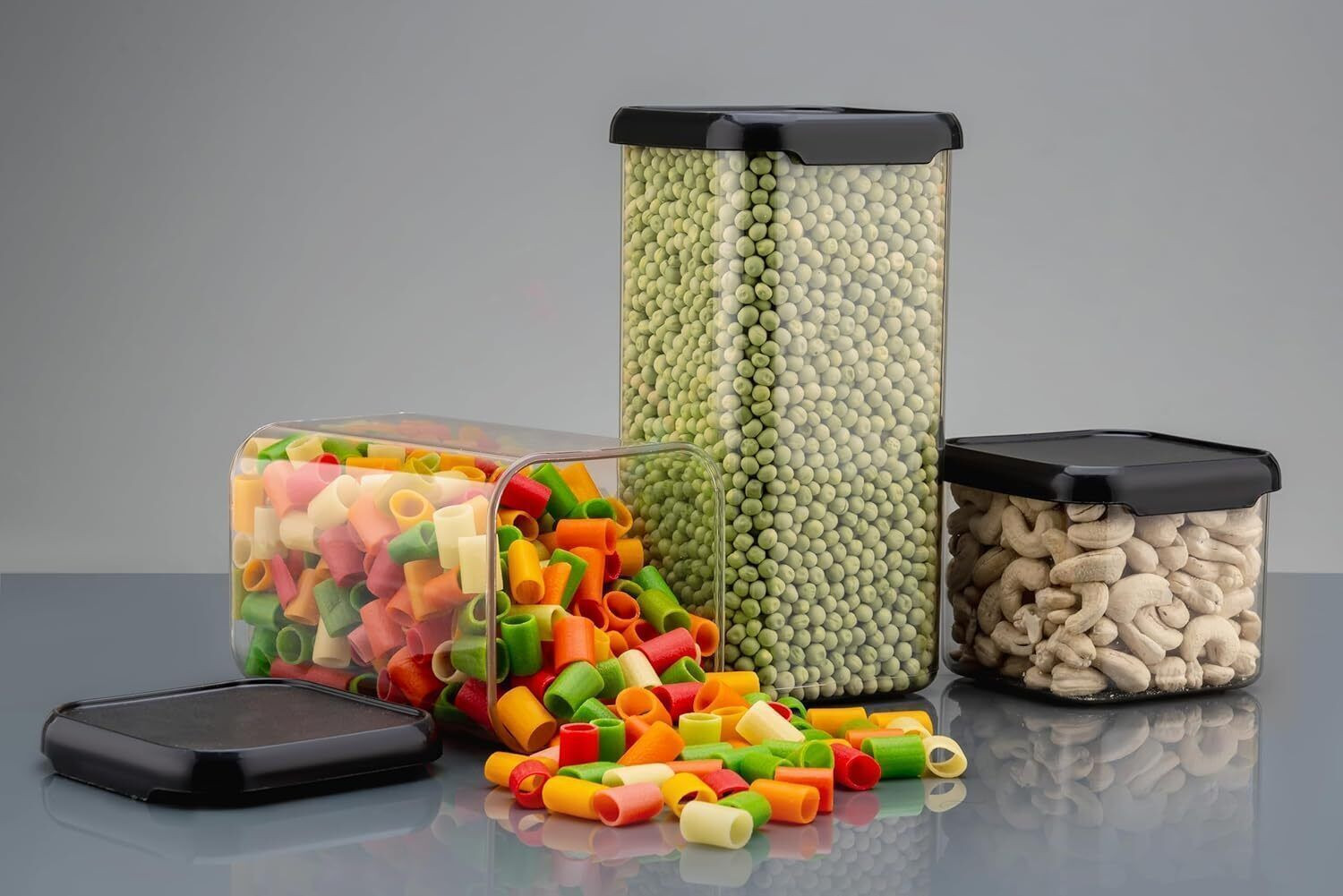 Image of SARAZA Plastic Grocery Container - 550 ml, 1200 ml, 1600 ml