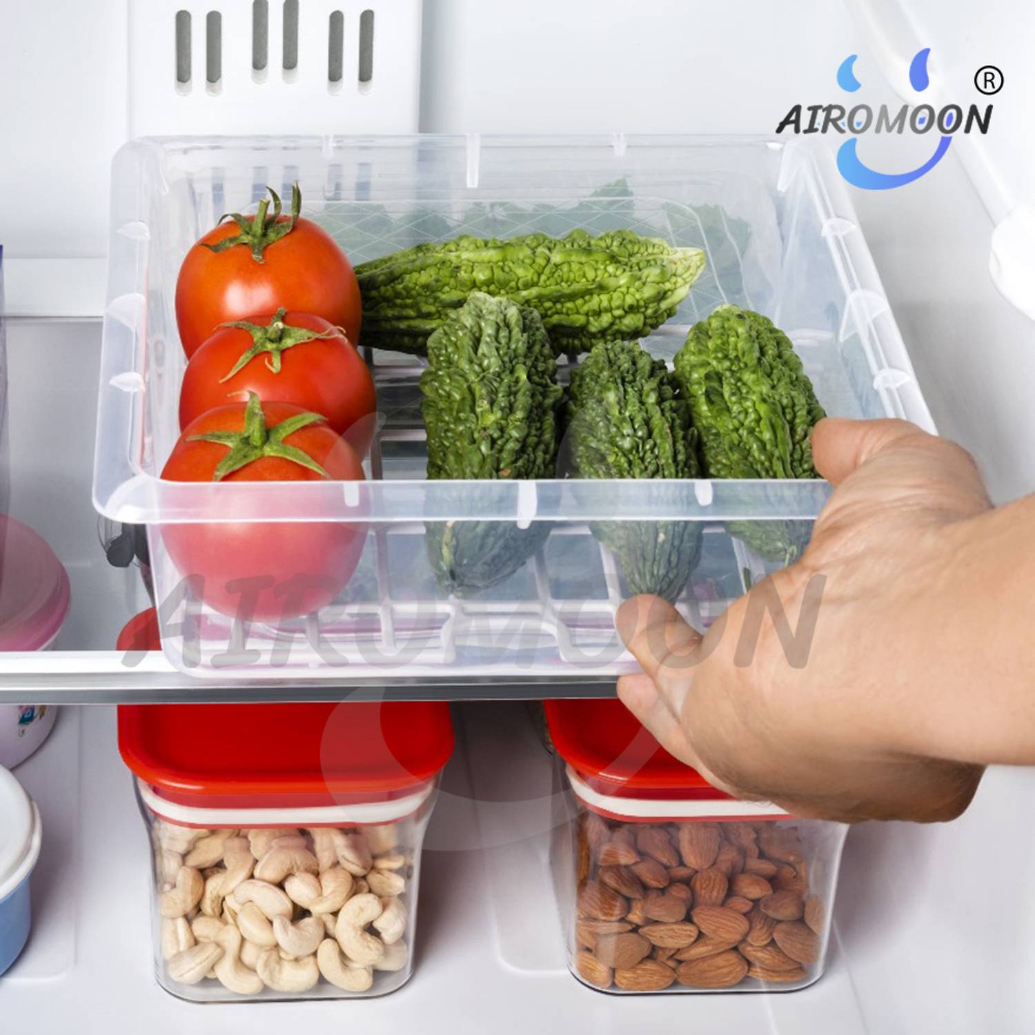 AIROMOON Plastic Fridge Container - 2600 ml