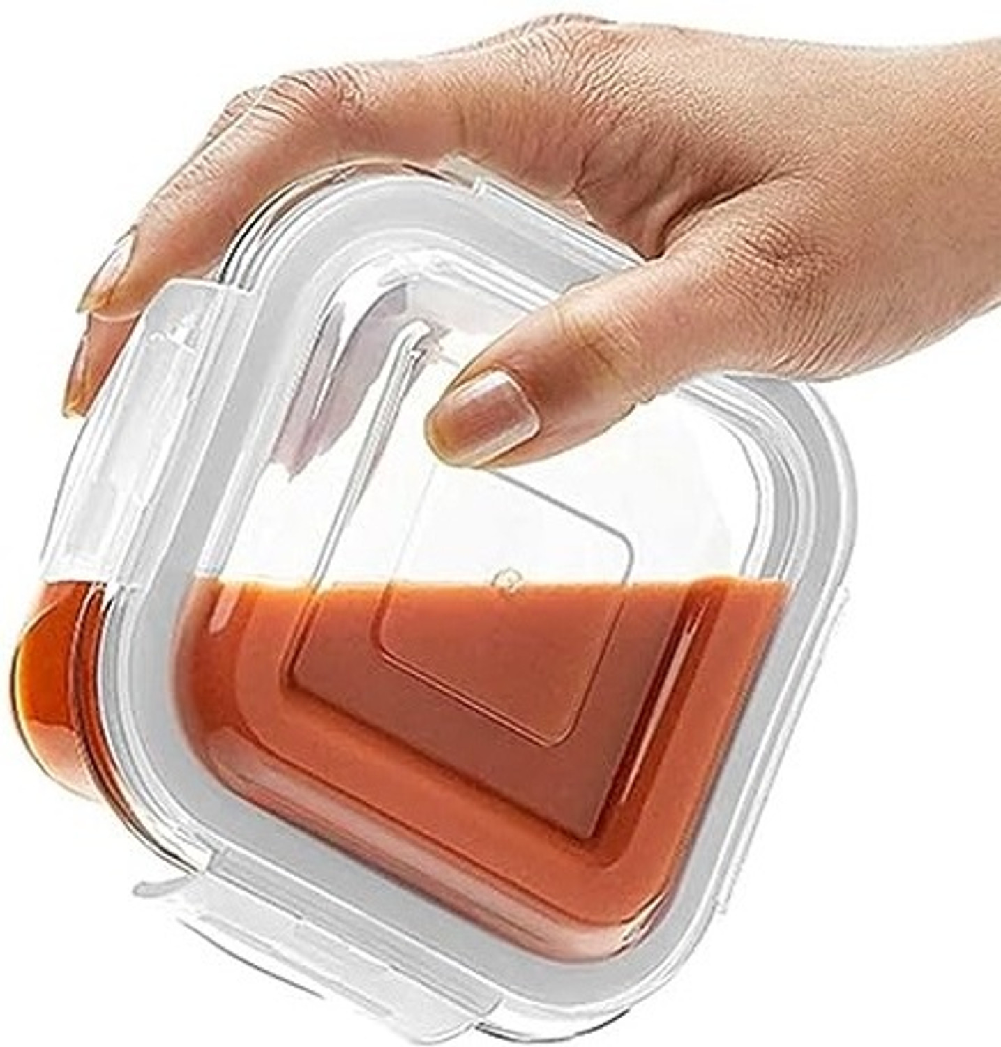 Image of LELART Glass Fridge Container - 520 ml