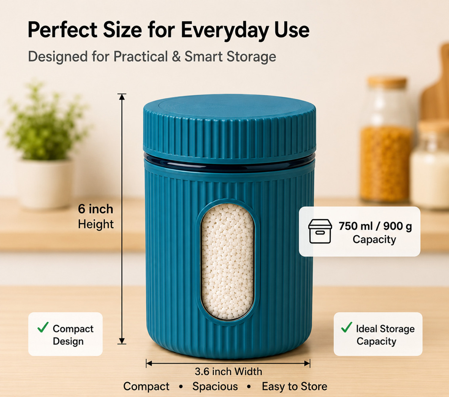 Image of DOUSSOUX Plastic Grocery Container - 750 ml