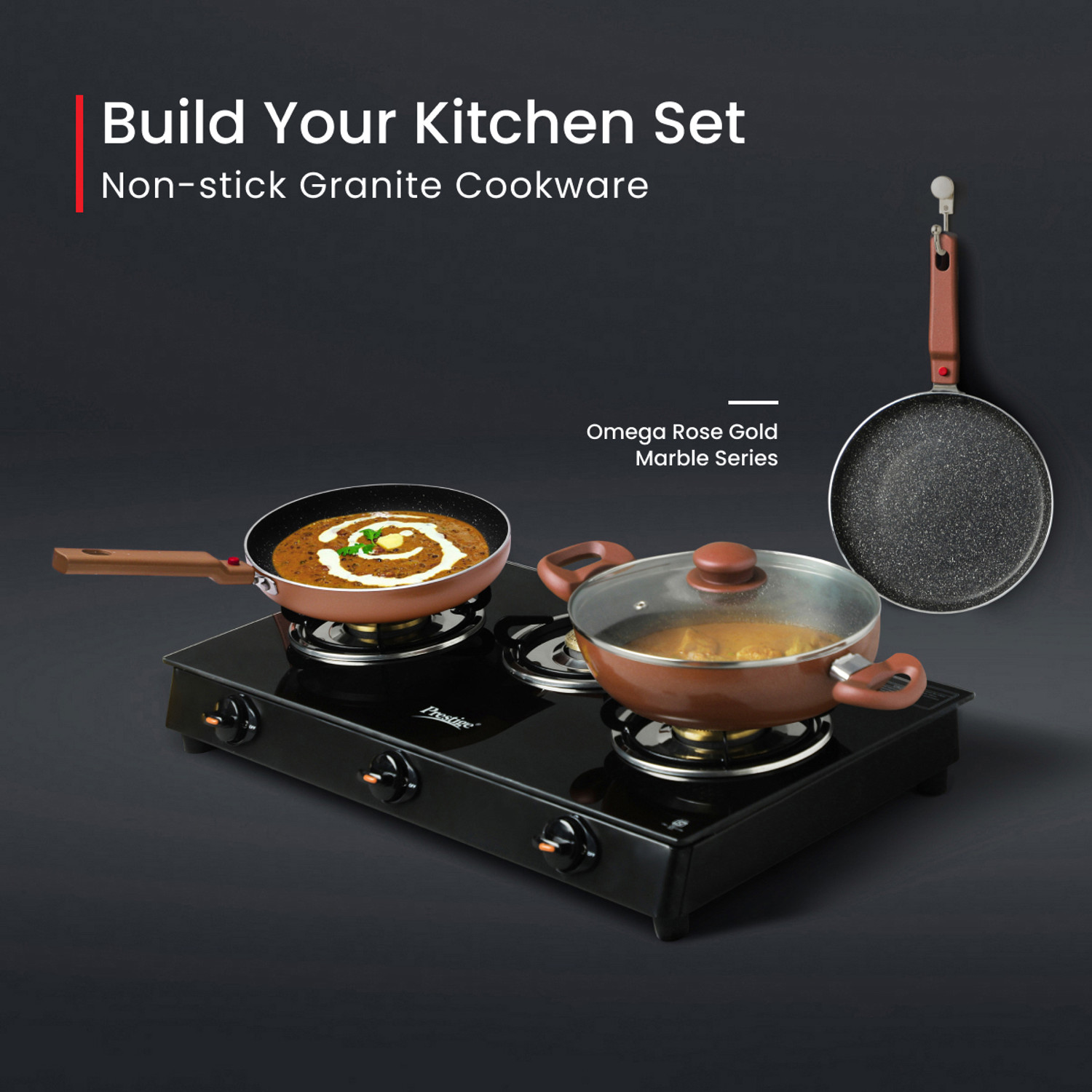 Image of Prestige Festival Pack - Build Your Kitchen Induction Bottom Non-Stick Coated Cookware Set