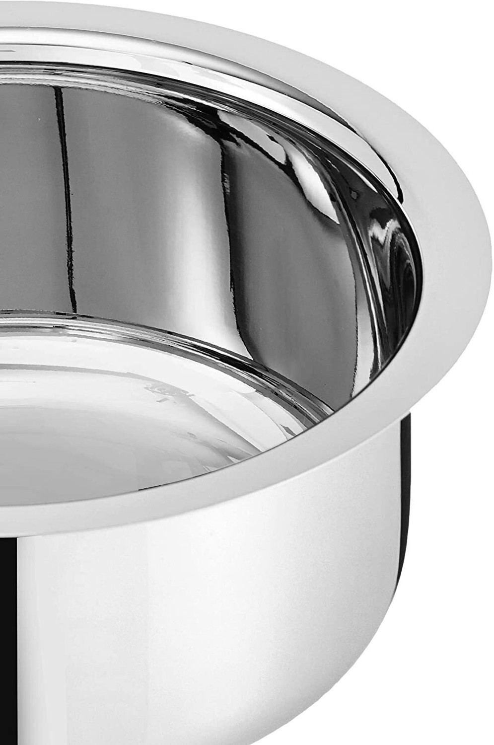 Image of RBGIIT Stainless Steel Tope Set of 5 Pcs Patila Flat Bottom, Mirror Finish Gas Base K0 Cookware Set