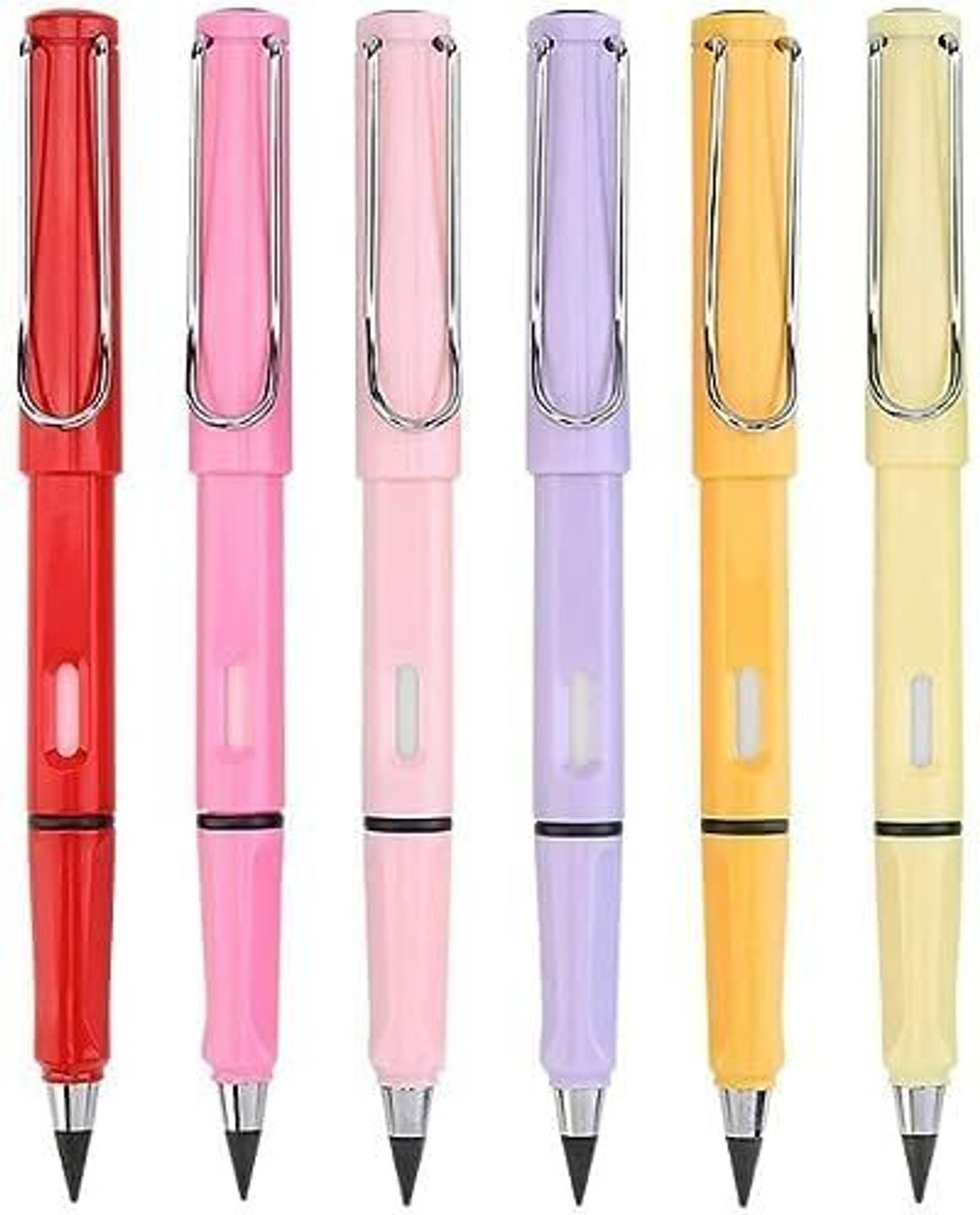 Image of Bright fashion hub 6 Pcs Inkless Pencils Portable Eraser Reusable Unlimited Writing for Kids /Adults Pencil