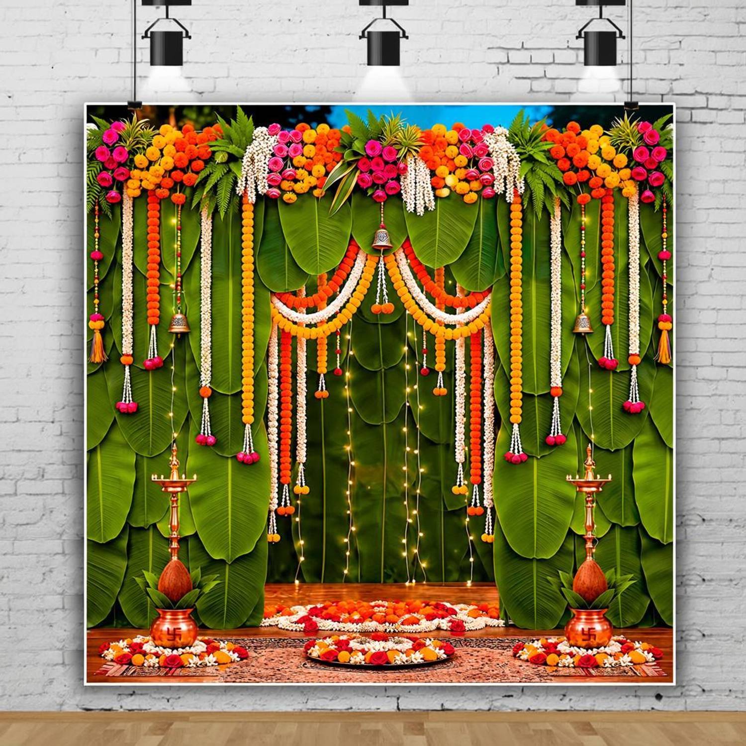 Ashu creation Multicolor Backdrop Decoration Curtain Cloth 5ft x 8ft (60inch x 96inch)