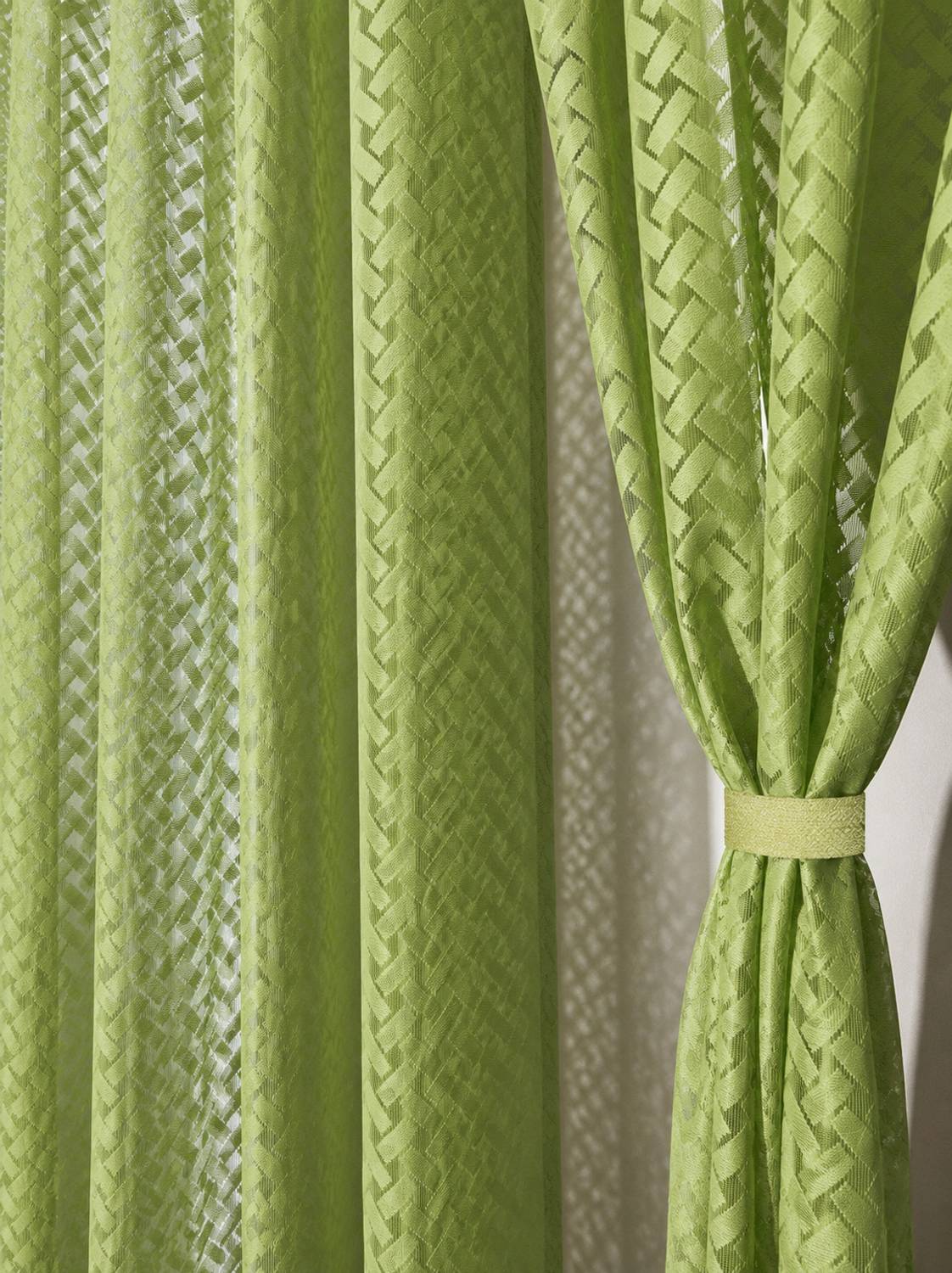 BANAVY 214 cm (7 ft) Door Net Semi Transparent Curtain (Pack Of 2)