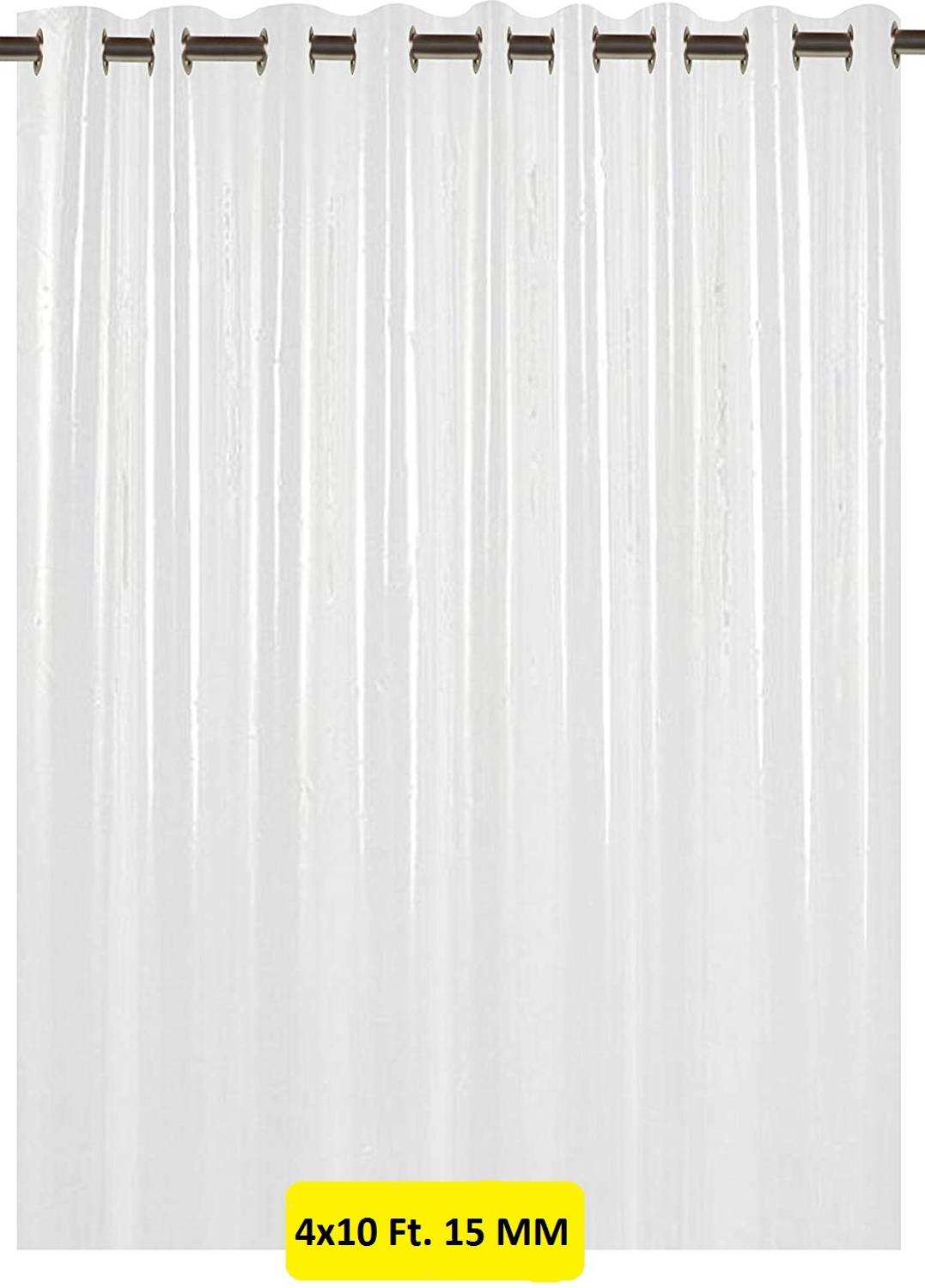 Abshant 304 cm (10 ft) Long Door PVC Transparent Curtain Single Curtain