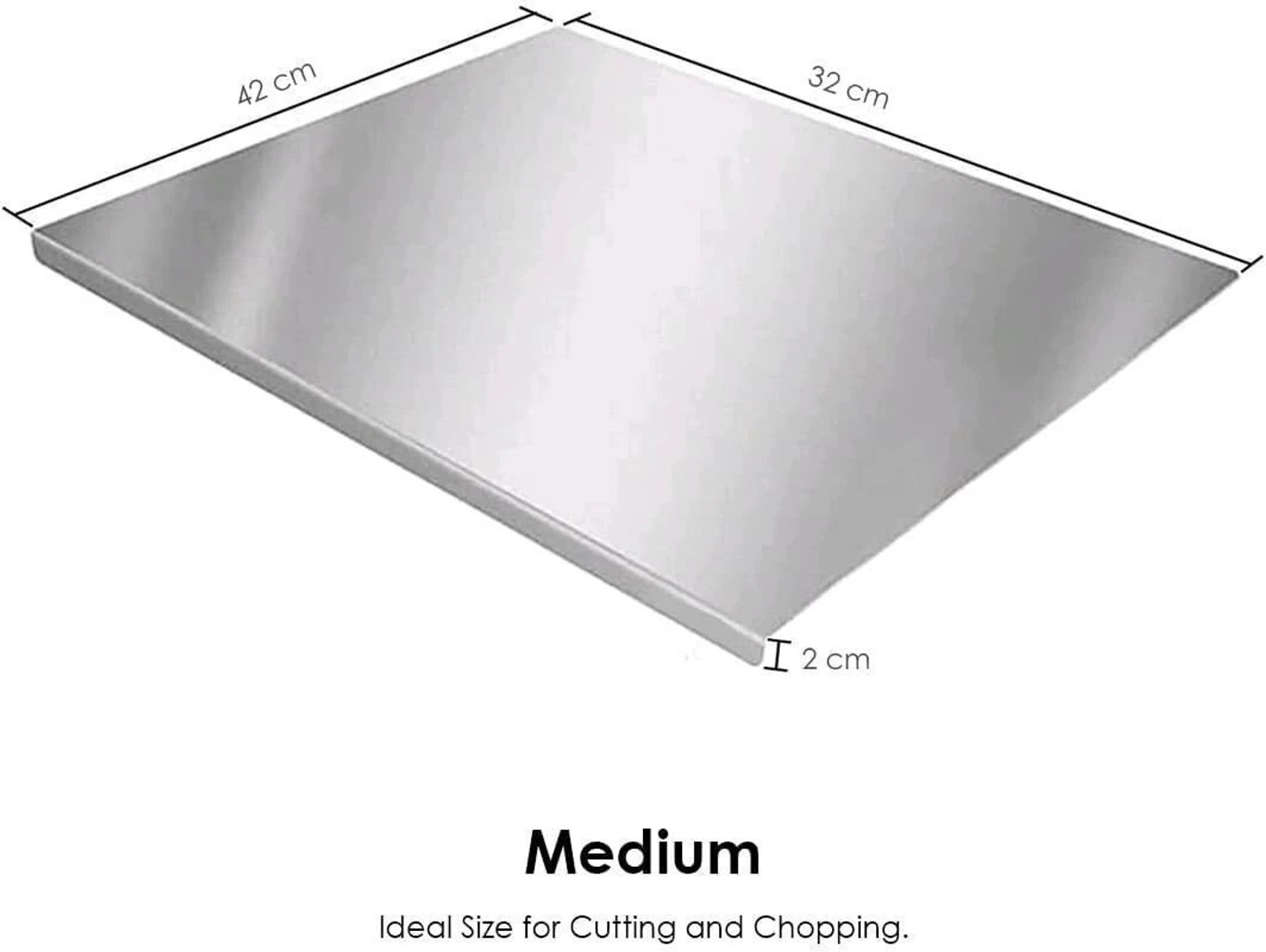 Image of HALSEY Medium Counter Top Chopping |Unbreakable,Easy to Clean (42x32cm) Plastic Cutting Mat