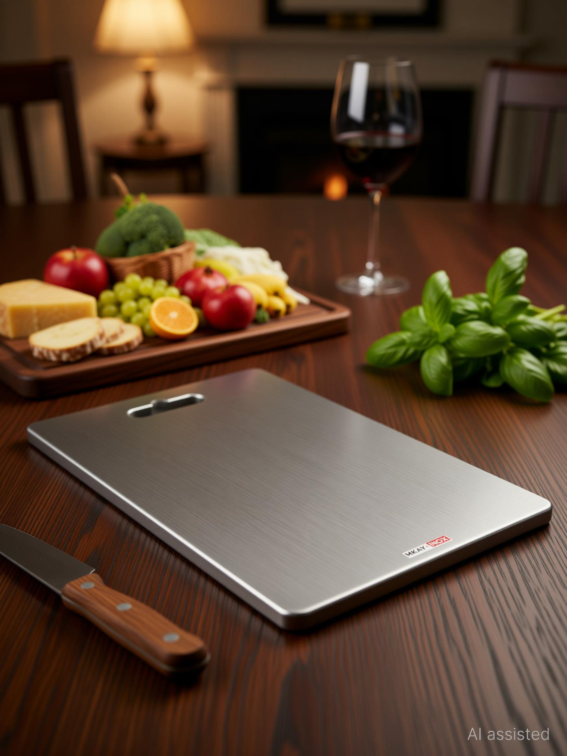 Image of MKAY INOX Steel chopping board |Stainless Steel Cutting Board Stainless Steel Cutting Board