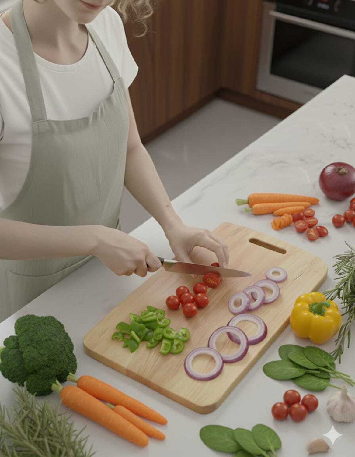 Image of Narniza MDF Wooden Chopping Board for Kitchen, Handcrafted Board Wooden Cutting Board